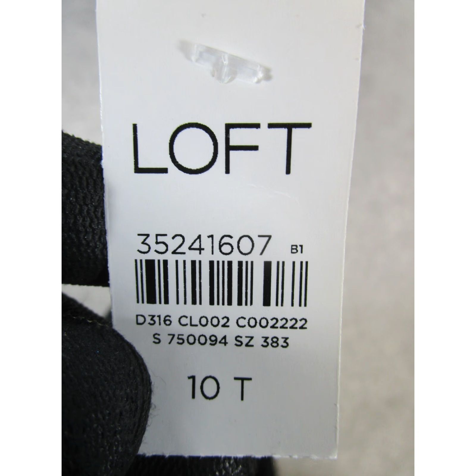 Loft LOFT Dress Tall 10 Black New Knee Length V-Neck Short Sleeve Zip Solid Fit & Flare Sheath Pencil Dress Womens Size L / US 10 / IT 46 - 4 Thumbnail
