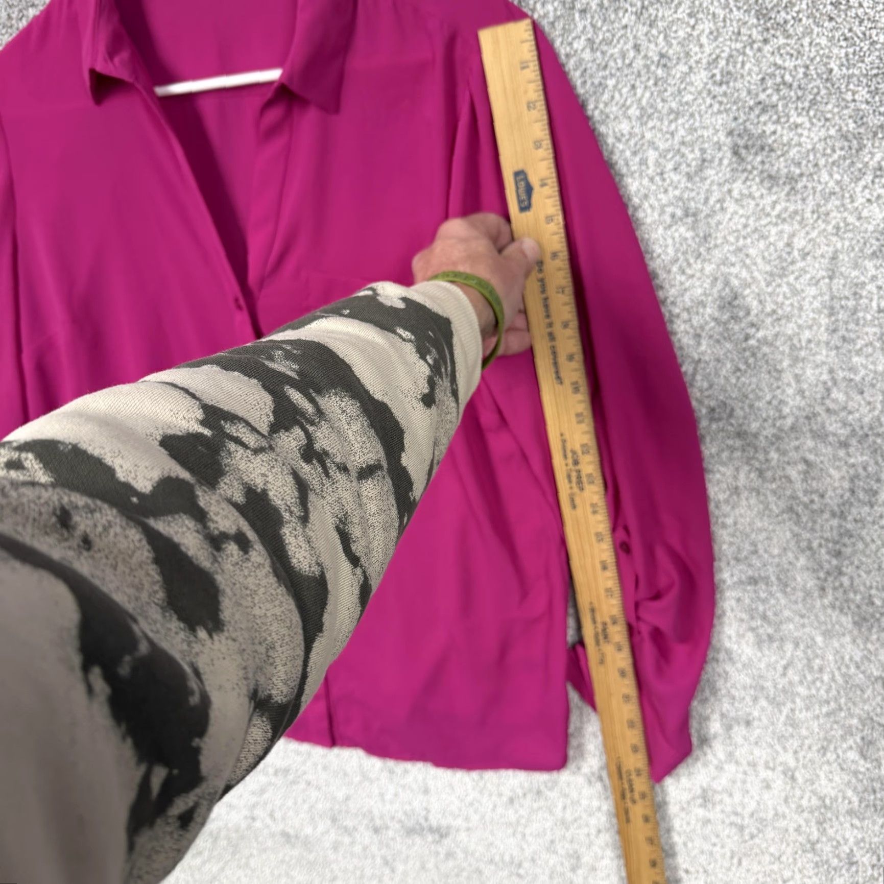 Vintage VINTAGE: No. The Limited Ashton Blouse L Magenta Silky Crepe Office Siren Chic Barbiecore Size L / US 10 / IT 46 - 3 Thumbnail