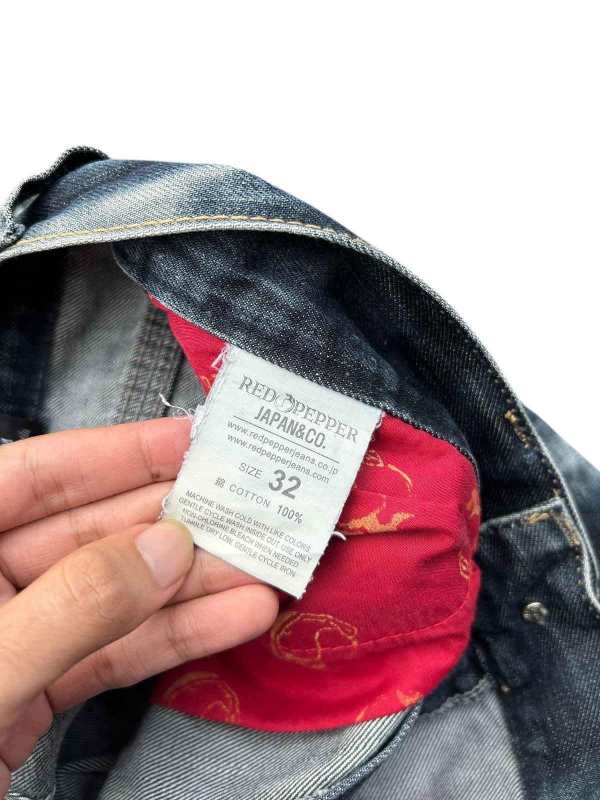 Kapital RED PEPPER JAPANESE DISTRESSED DENIM JEANS Size US 34 / EU 50 - 13 Thumbnail