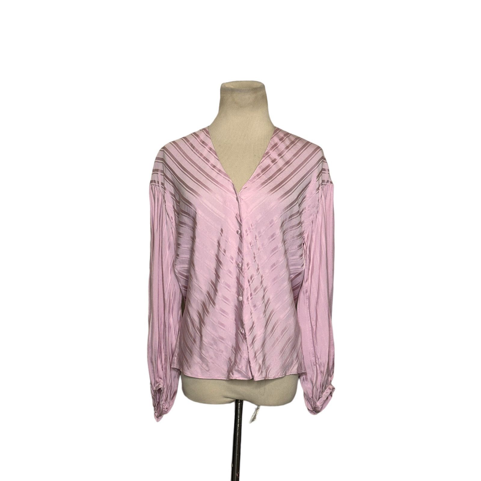 Joie Joie Pink Cadmar Satin Button Long Sleeves Blouse size XXS Size XXS / US 00 / IT 34 - 9 Thumbnail