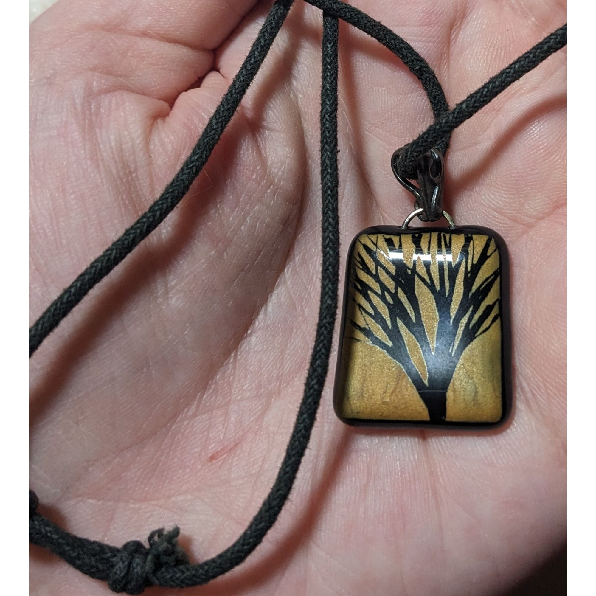 Other Nature Inspired Painted Tree Glass Pendant Necklace Size ONE SIZE - 6 Thumbnail