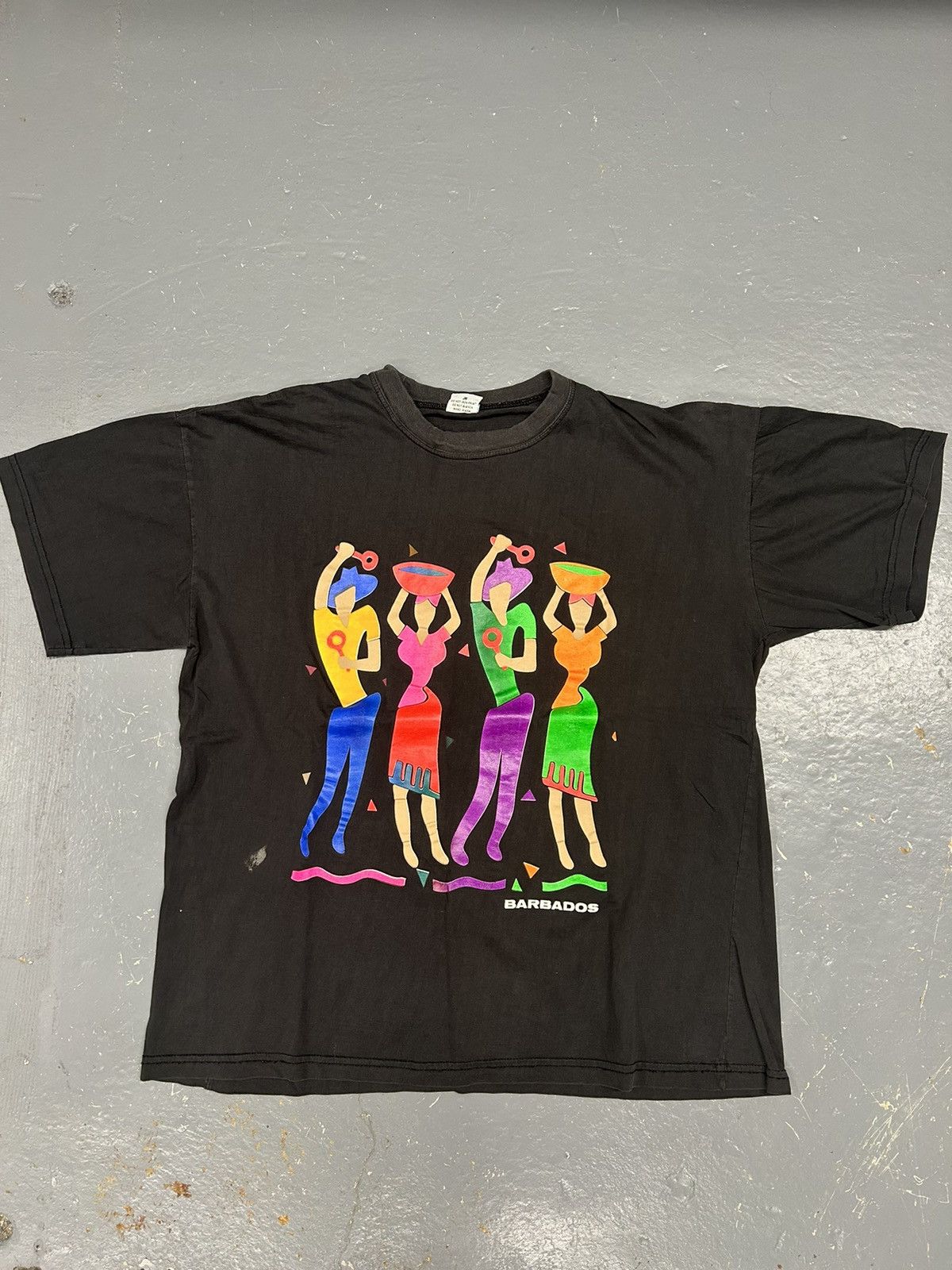 Other Crazy Vintage Y2K 90s Barbados Black Graphic Art Tee Shirt Size US XL / EU 56 / 4 - 1 Thumbnail