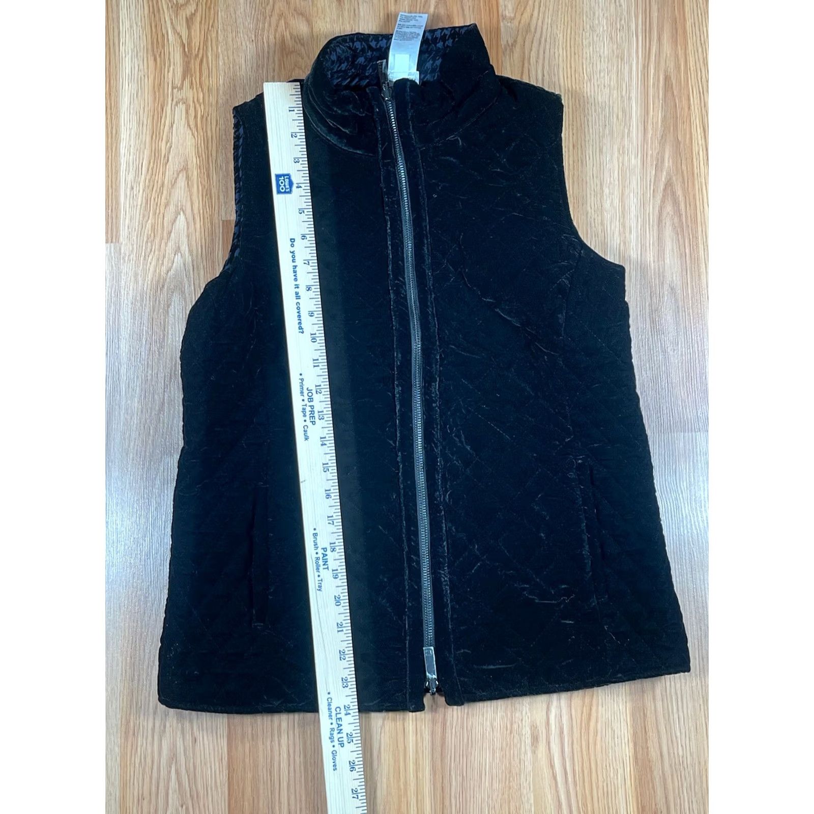 Vintage Chico's Womens Quilted Vest Full Zip Black Tufted Lined Sleeveless Size 0 Size XS / US 0-2 / IT 36-38 - 3 Thumbnail