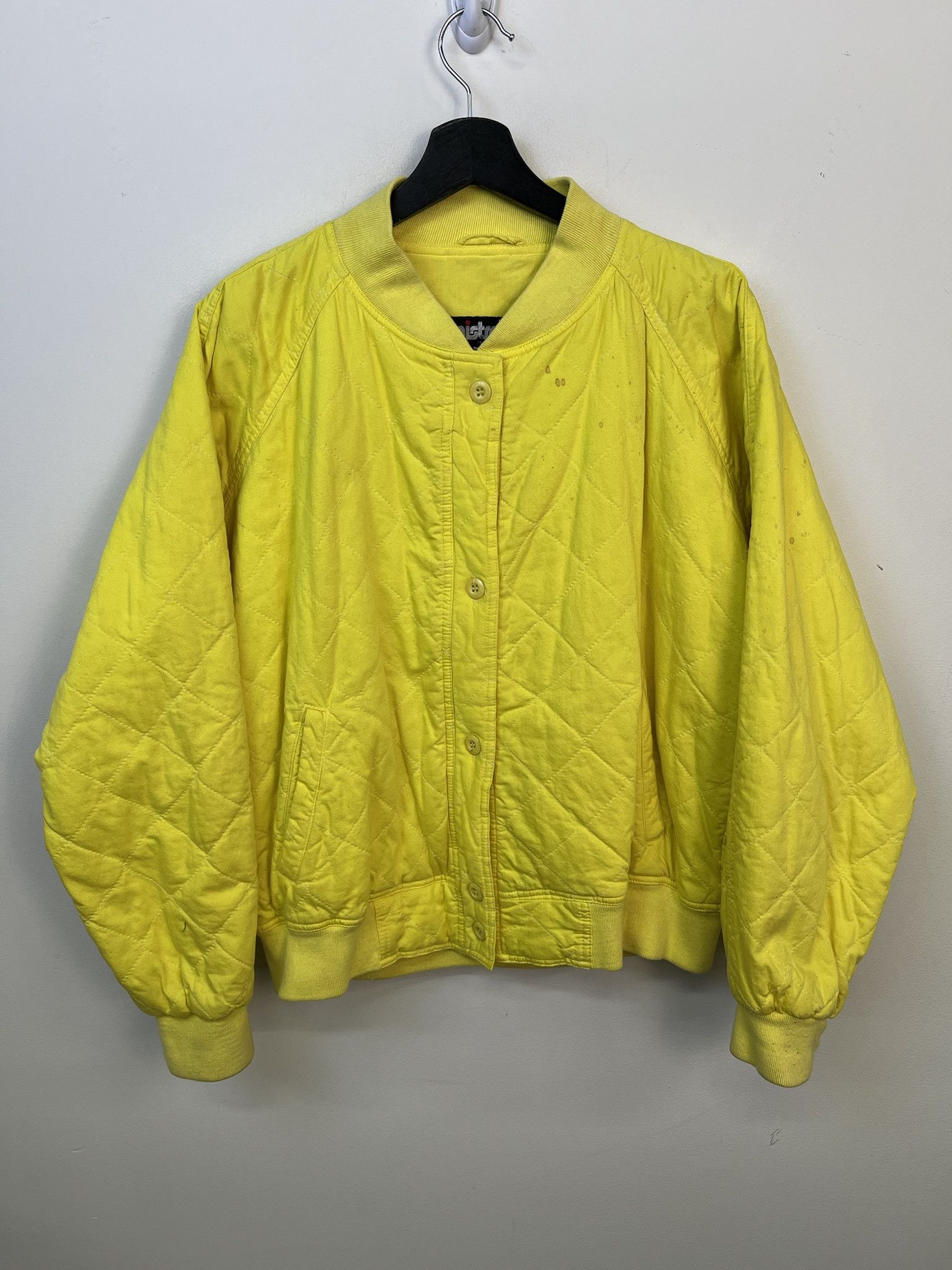 Vintage Vintage Jacket 1990s Mistral Yellow Quillted Padded Cotton Jacket Size M Size US M / EU 48-50 / 2 - 1 Thumbnail