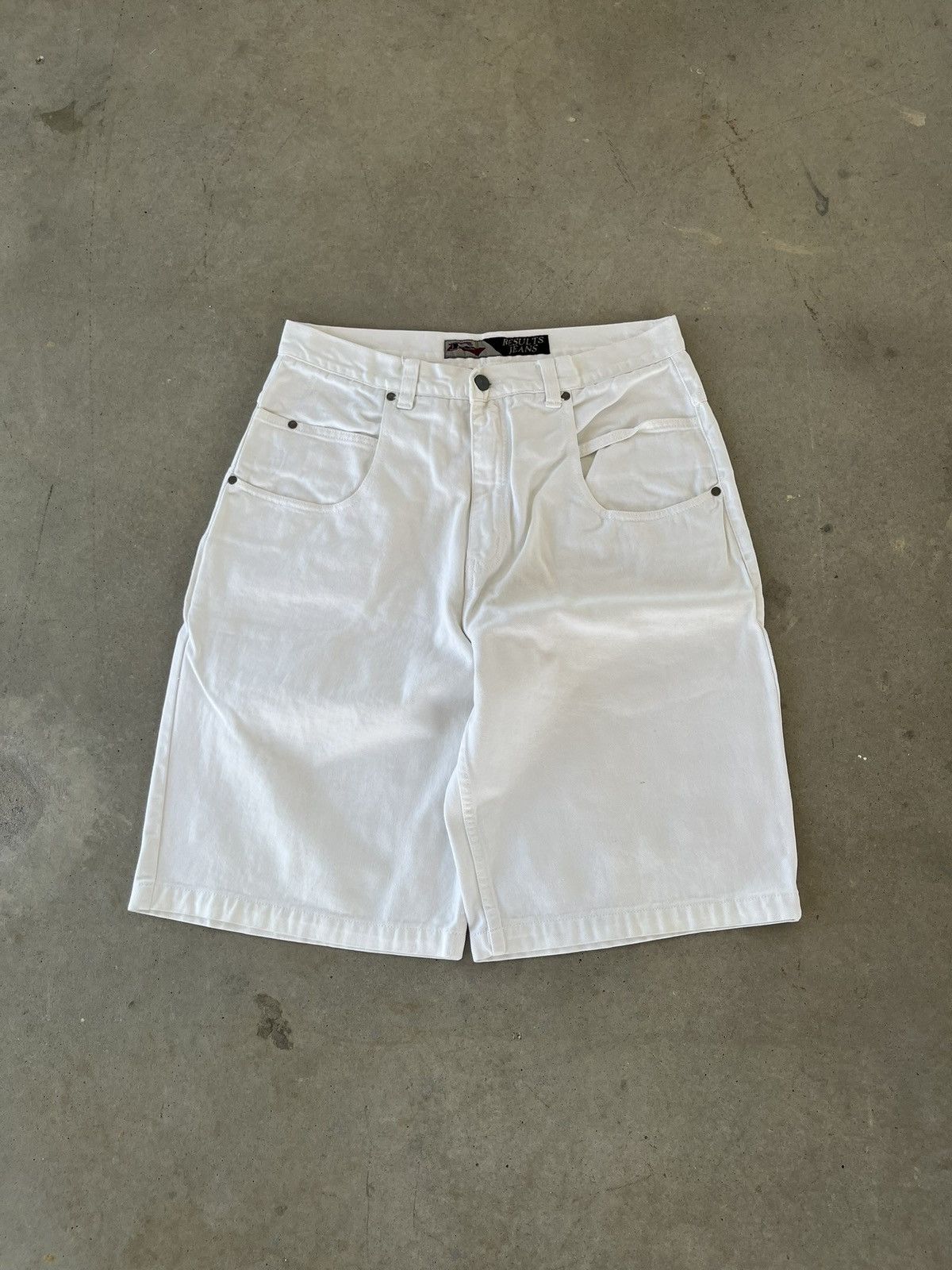 Vintage Vintage Y2K Results Embroidered White Baggy Shorts Size US 34 / EU 50 - 2 Thumbnail