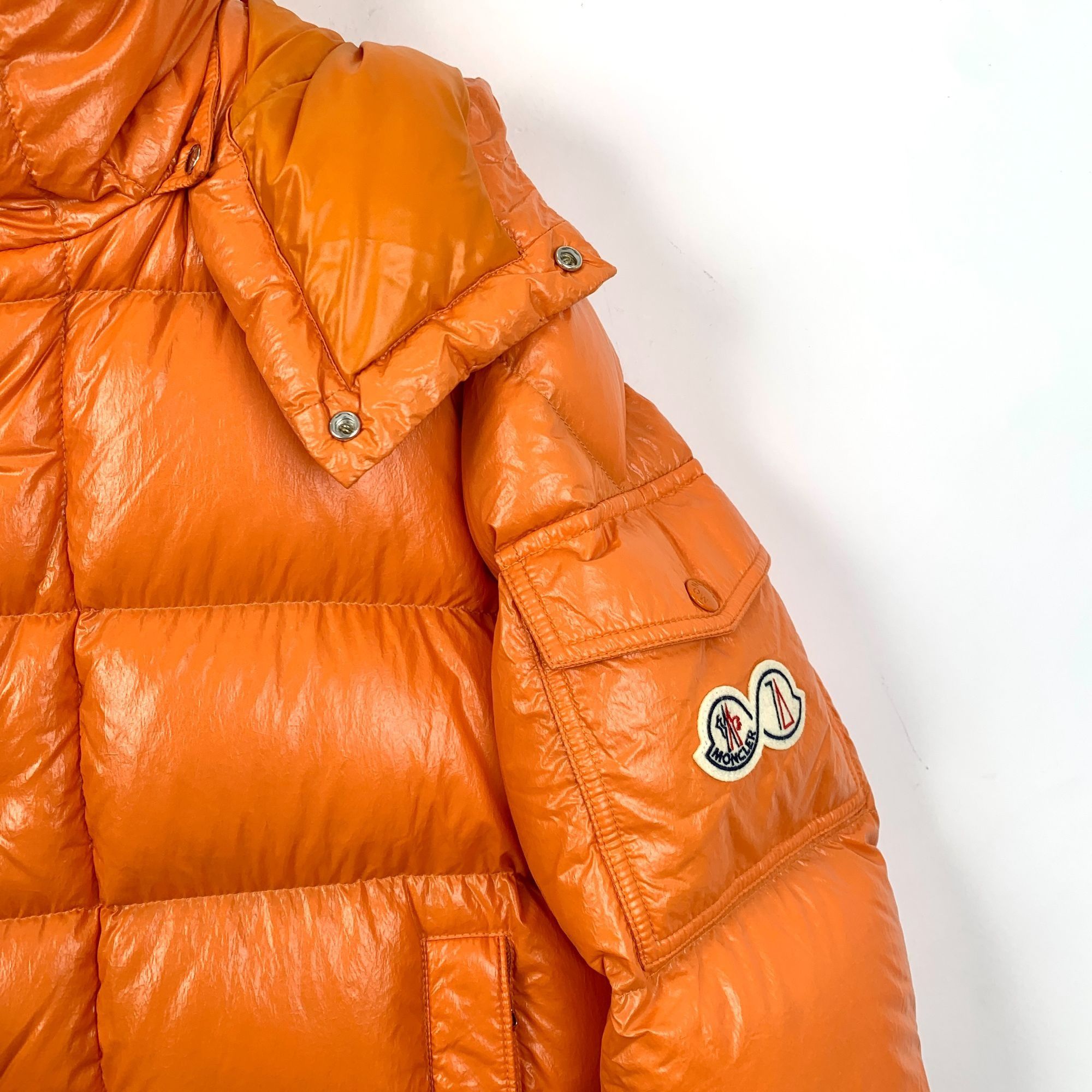 Moncler Moncler Maya Series 2022 Orange Hooded Quilted Down Jacket Size S / US 4 / IT 40 - 3 Thumbnail
