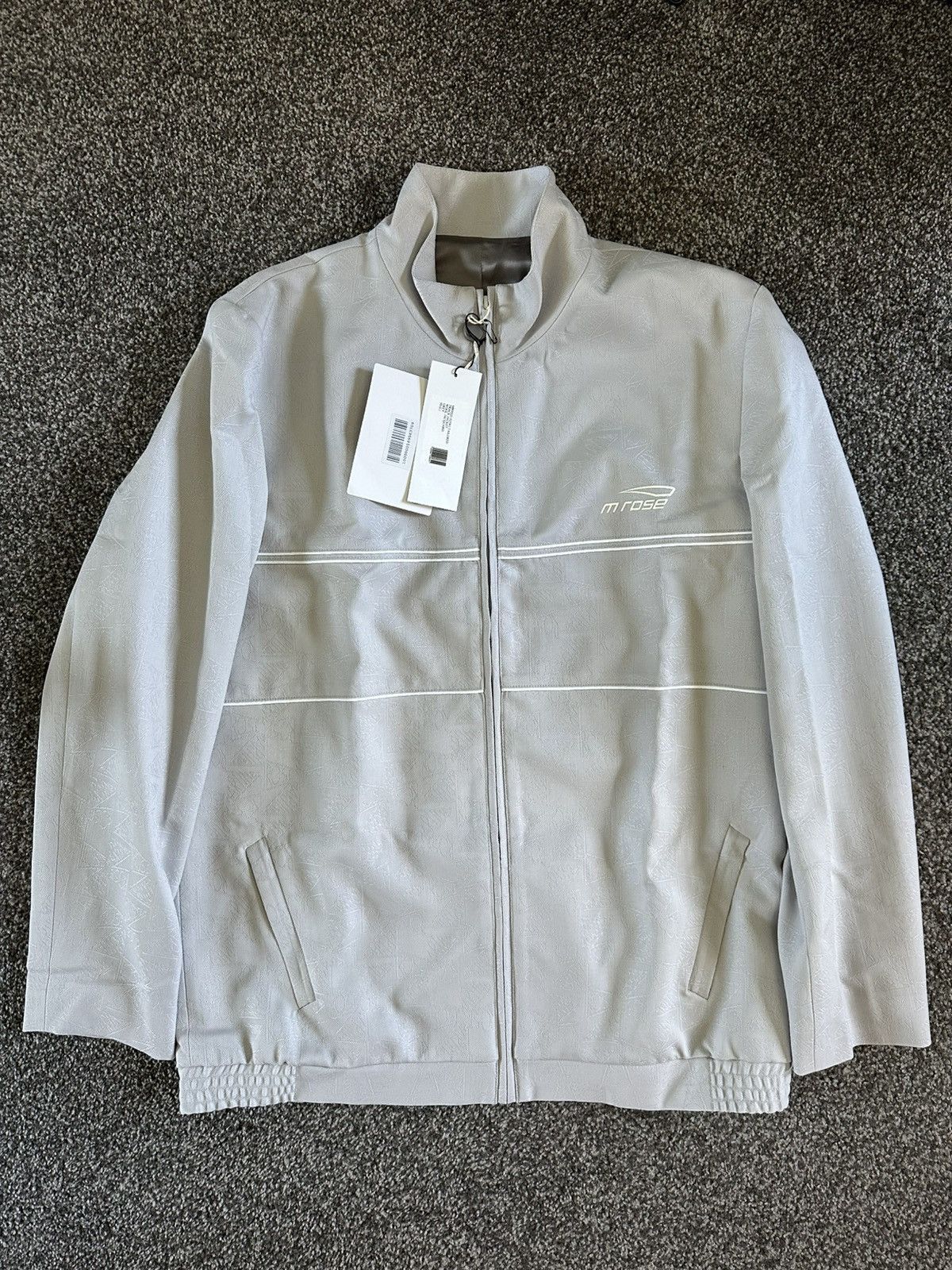 Martine Rose [NEW] $1190 SS22 Tailored Track Jacket Wool Jacquard Grey Size US L / EU 52-54 / 3 - 3 Thumbnail