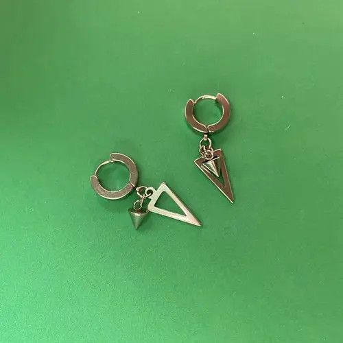 Other Titanium Steel Spike Dangle Drop Earrings for Men Women Size ONE SIZE - 4 Thumbnail