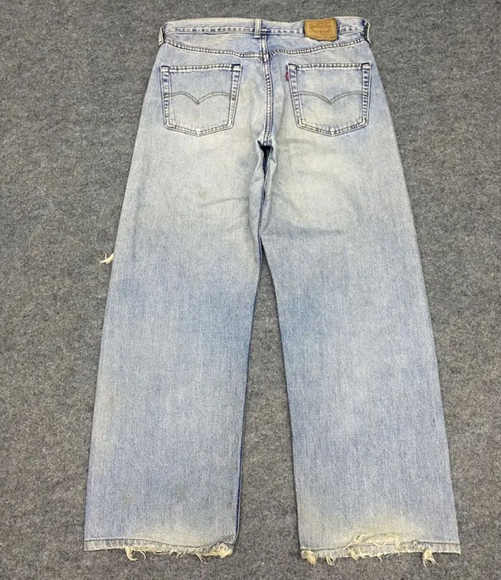 Levi's 💥Baggy💥Vintage Levis 504 Distressed Denim Size US 34 / EU 50 - 2 Thumbnail