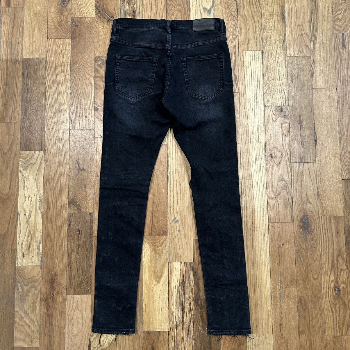 Purple Brand Purple Brand Knee Hole Patched Black Denim Jeans Size 29 Size US 29 - 2 Thumbnail