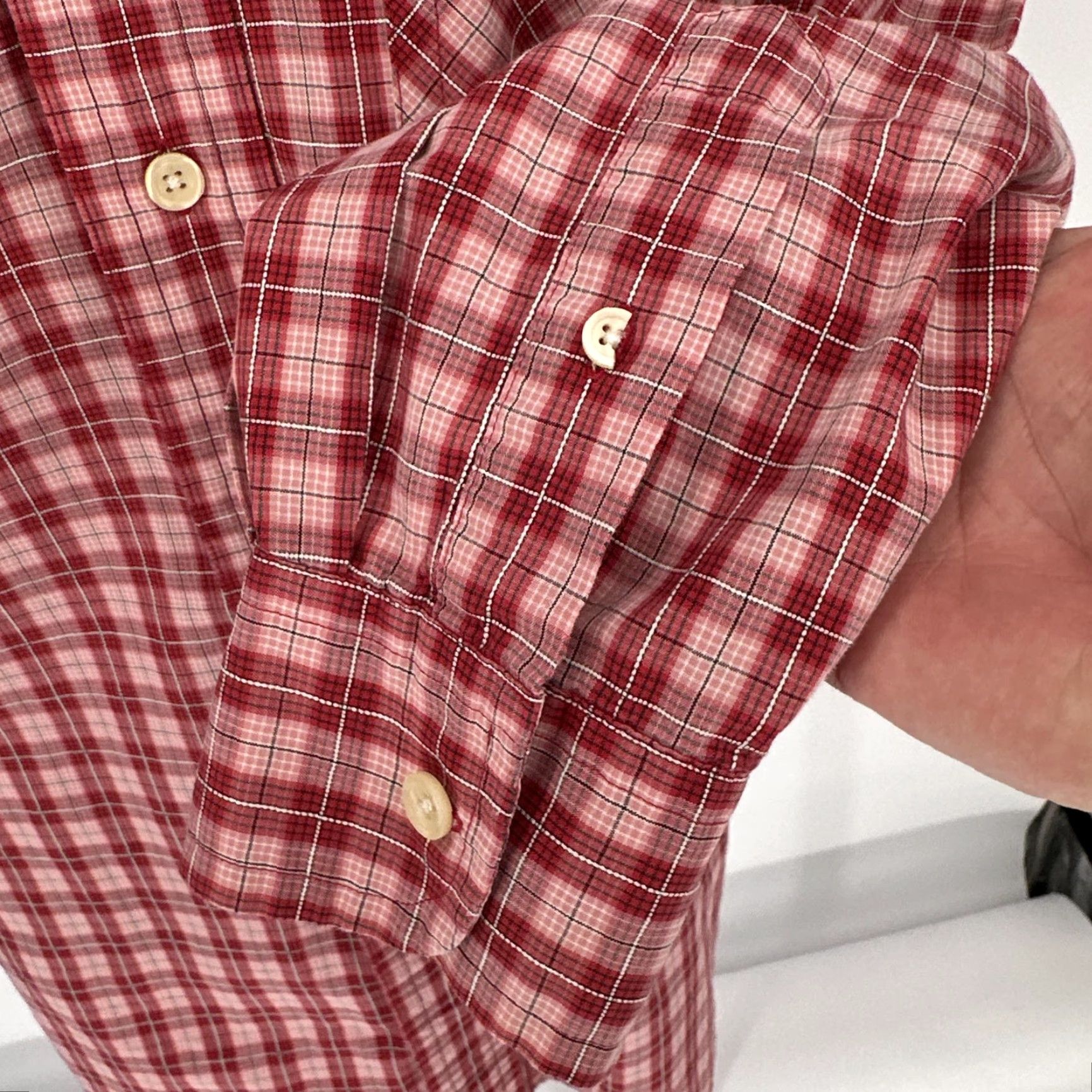 J.Crew VINTAGE J.CREW Shirt Mens Large Red Plaid Cotton Button-Down Oarsman Casual Size US L / EU 52-54 / 3 - 4 Thumbnail