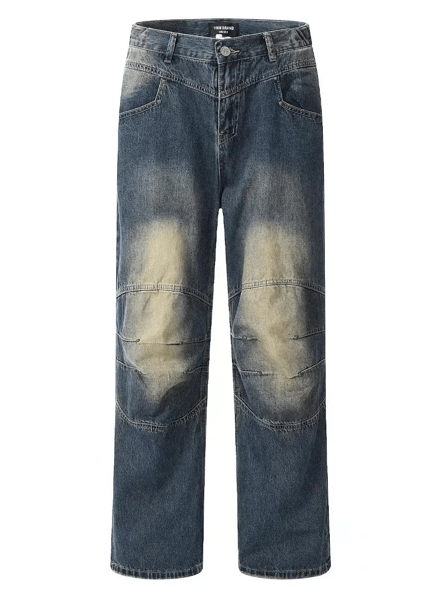 Jean × Vintage Vintage washed and frayed street hip hop Y2K jeans Size US 33 - 4 Thumbnail