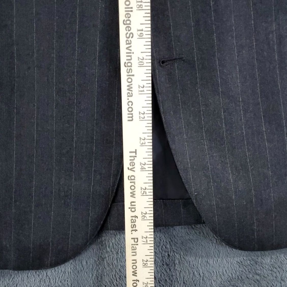 Brooks Brothers Brooks Brothers Suit Jacket Charcoal Gray Striped Wool 44R Regular Two-Button Single-Breasted Men’s 100% Wool 44R Brown? Size 44R - 5 Thumbnail