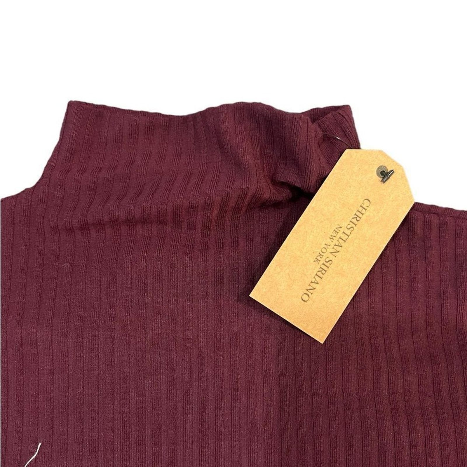 Christian Siriano NWT Christian Siriano Top Womens Medium Ribbed Mock Neck Size M / US 6-8 / IT 42-44 - 3 Thumbnail