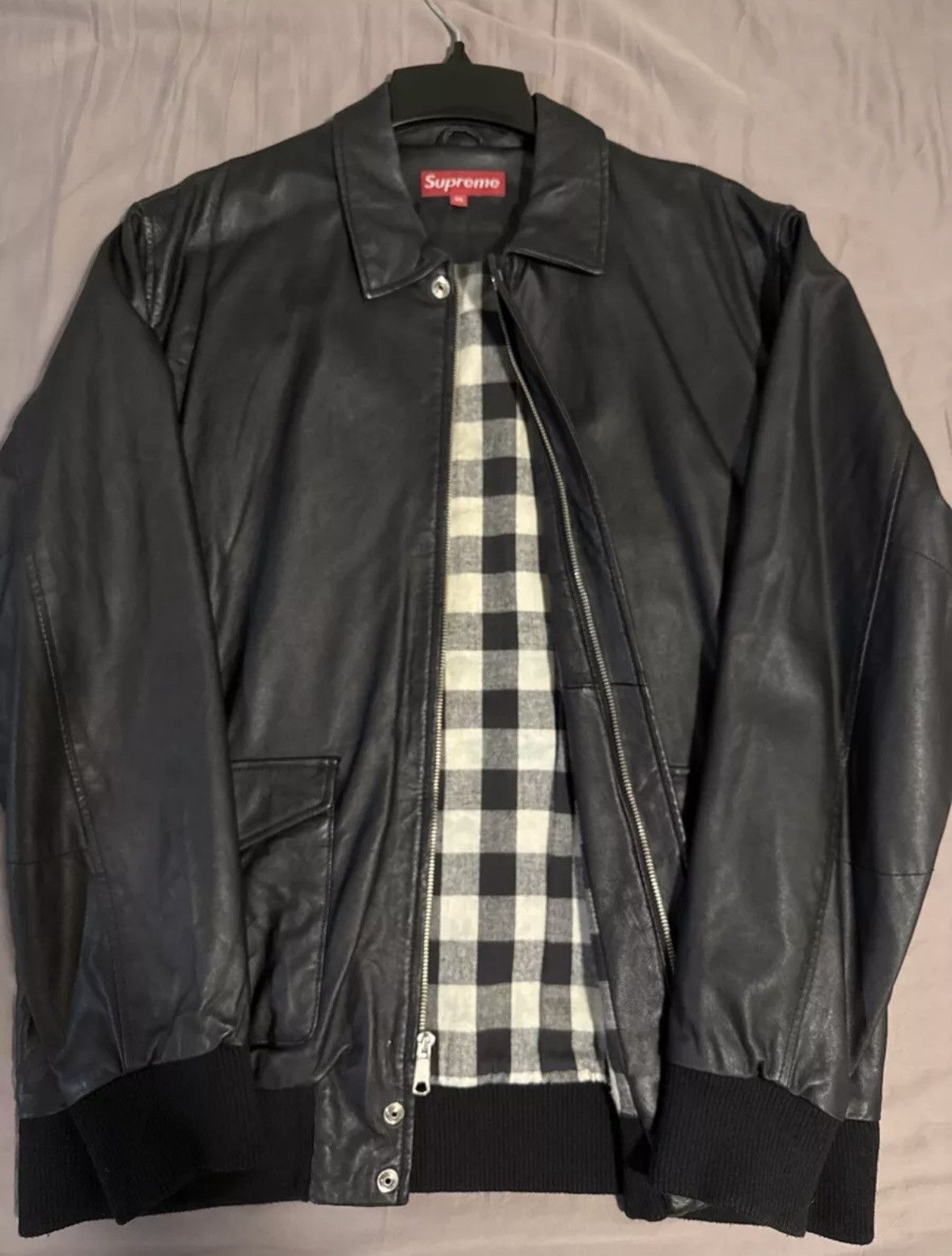 Supreme®/Schott® Hooded Leather Bomber Jacket – Supreme