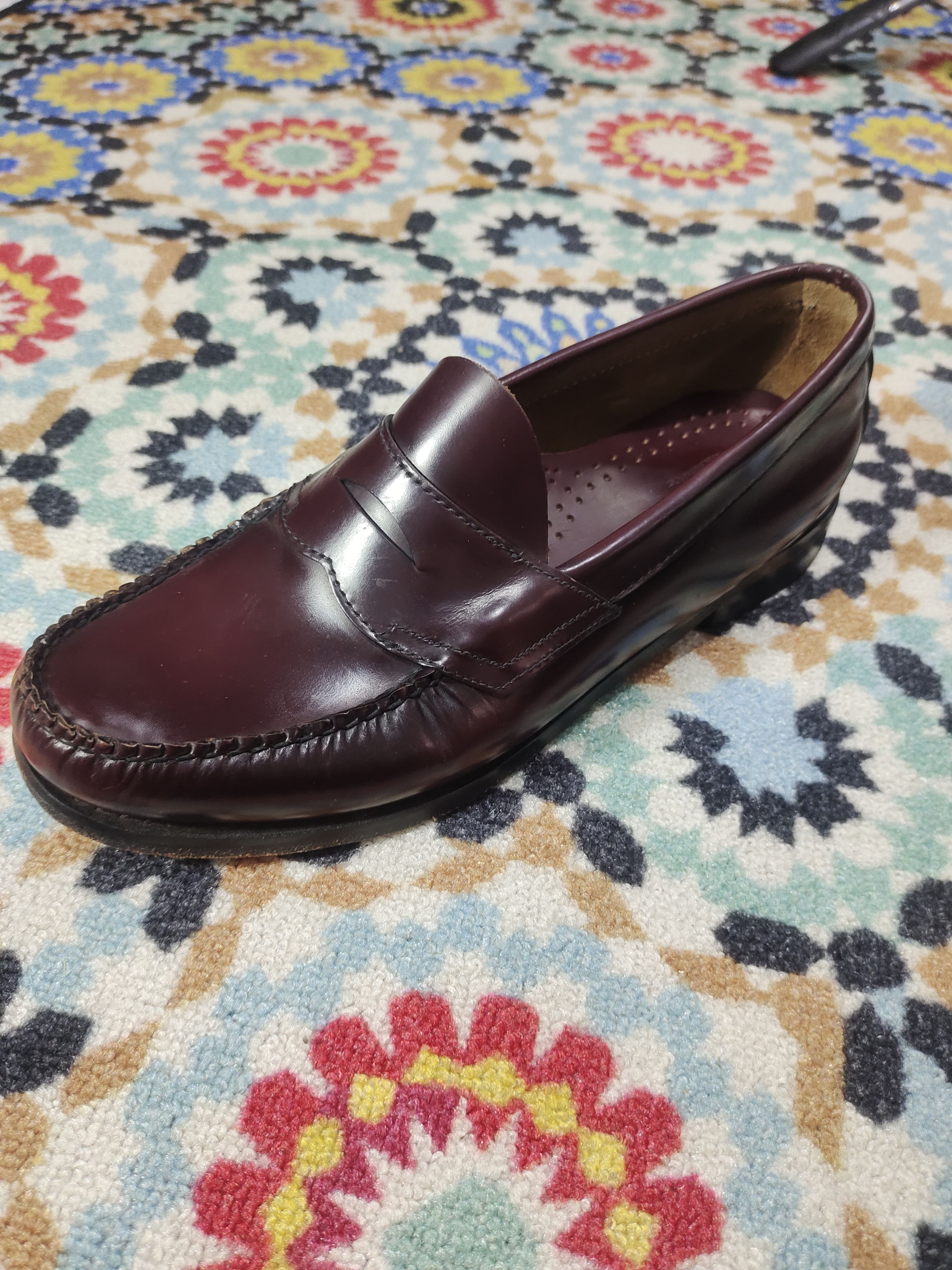 G.H. Bass & Co. GH Bass Weejuns Logan Penny Loafers Wine/Burgundy Size US 9 / EU 42 - 9 Thumbnail