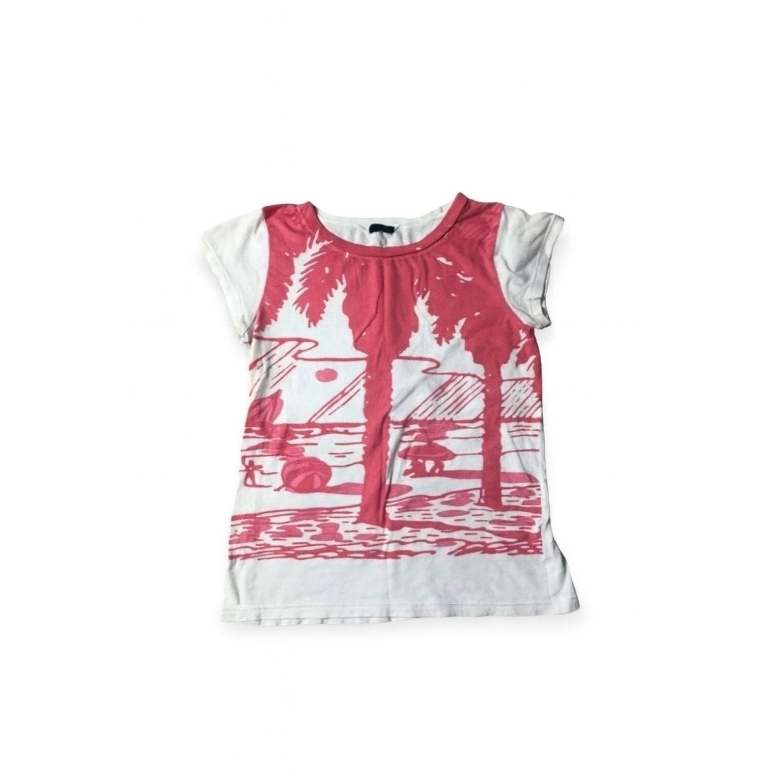 J.Crew J.Crew Women’s Palm Print Graphic Tee Sz S – Pink & White Tr Size S / US 4 / IT 40 - 3 Thumbnail