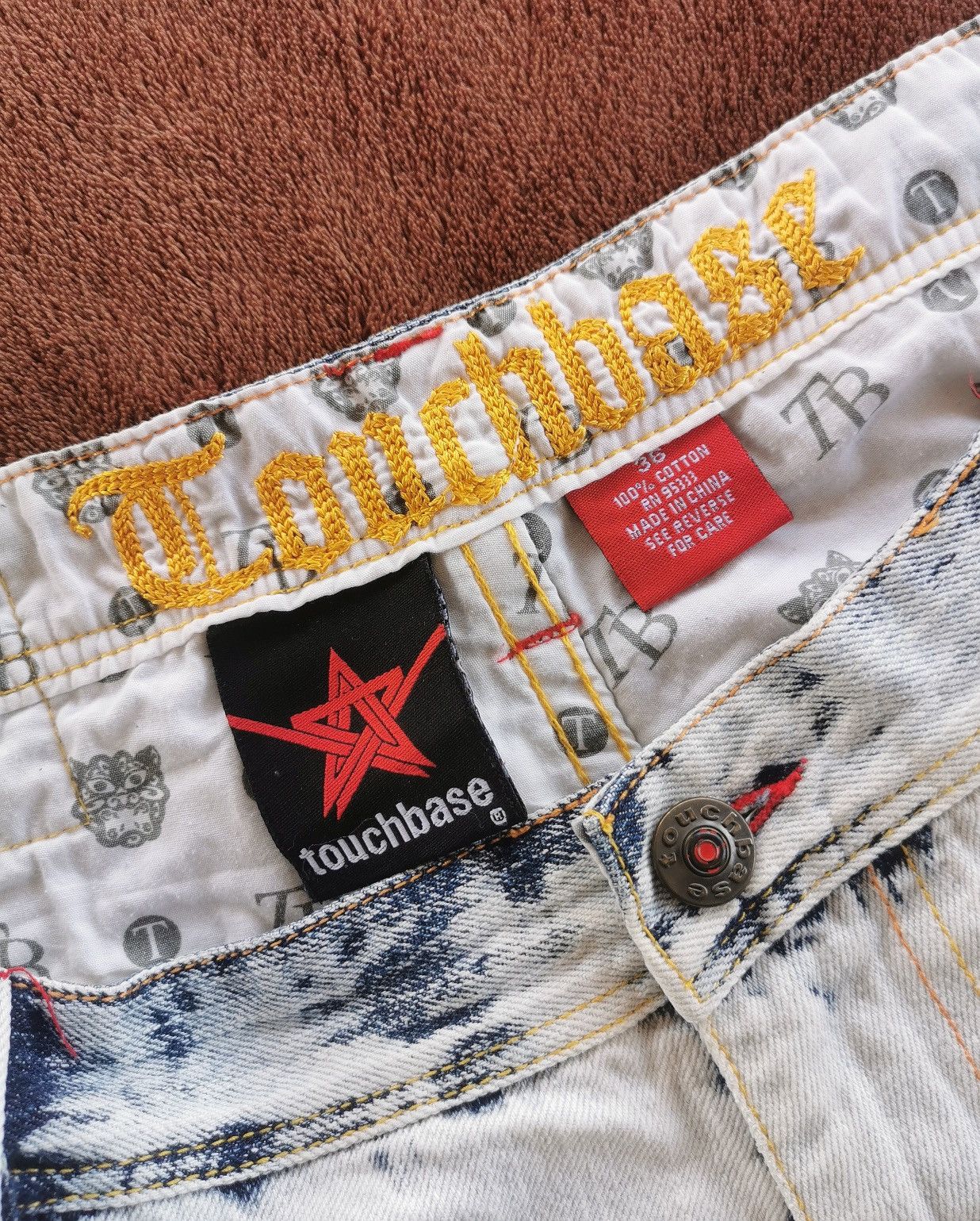 Ecko Unltd. Baggy Touchbase Style 935 White Denim Jeans Size US 36 / EU 52 - 10 Thumbnail