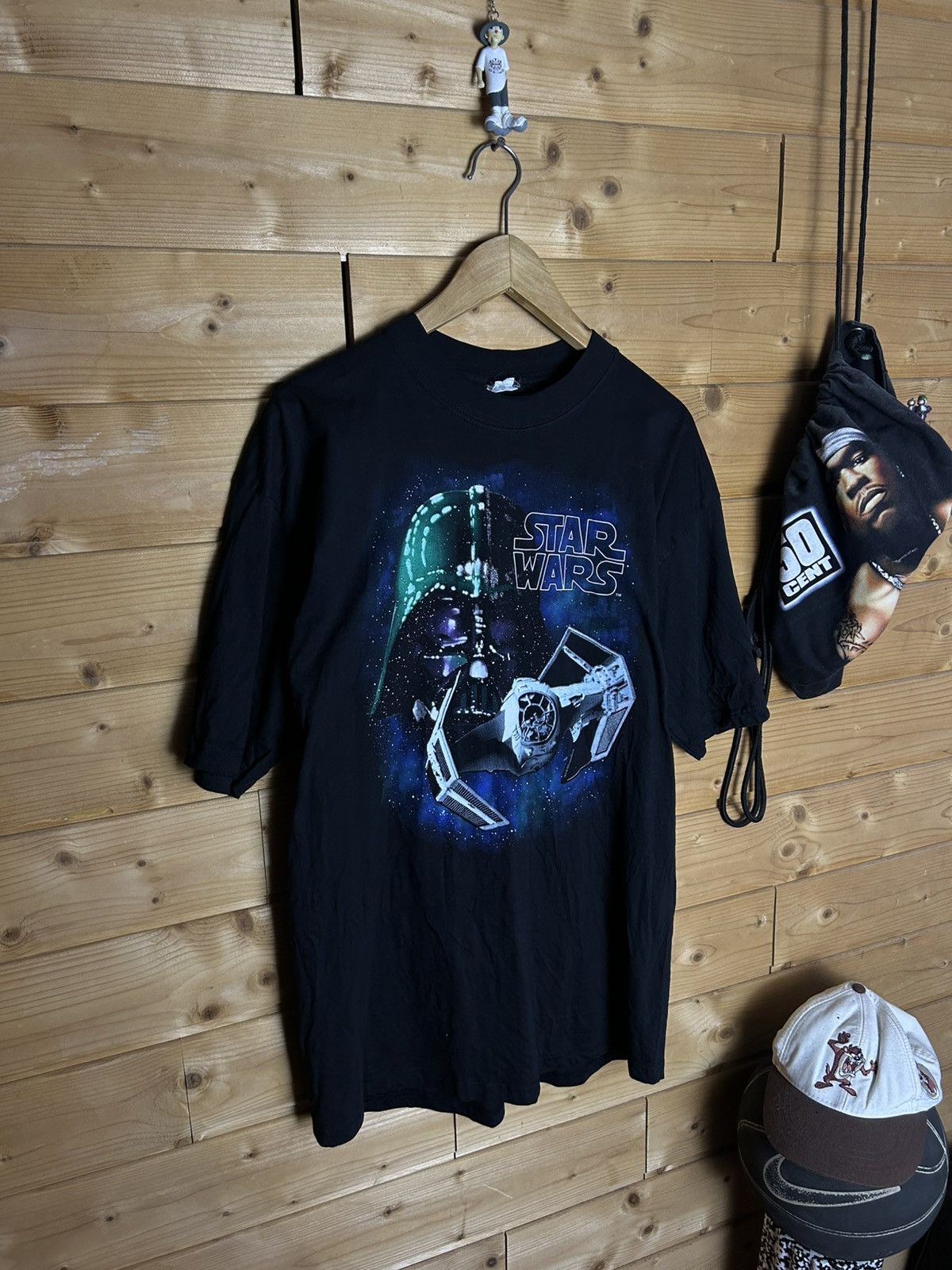 Vintage Vintage 1995 Star Wars Darth Vader T shirt Size US XL / EU 56 / 4 - 1 Thumbnail
