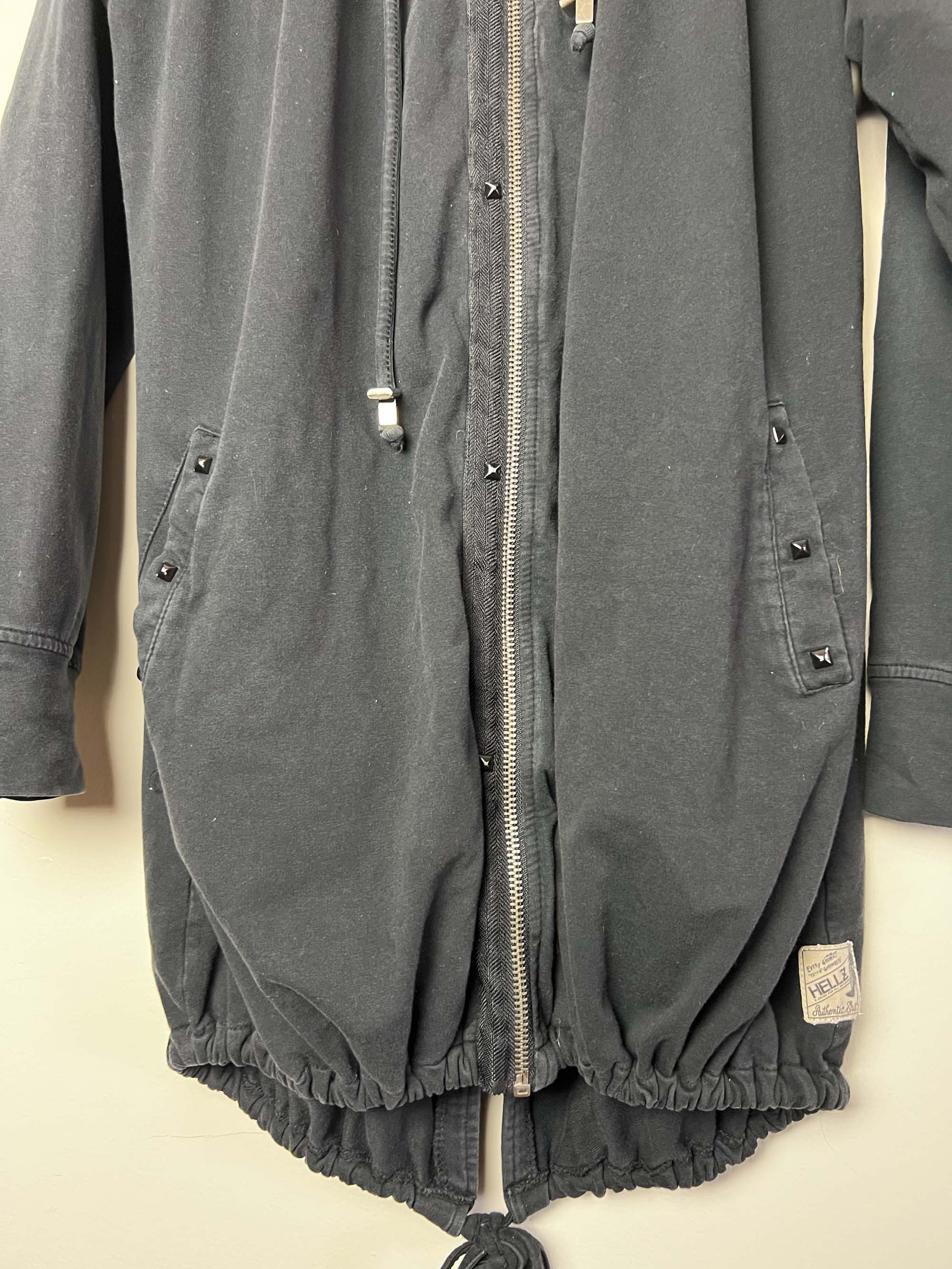 Hells Bells Vintage 2006 Black Hellz Bellz Rockabilly Zip Up Long Hoodie Size L / US 10 / IT 46 - 6 Thumbnail