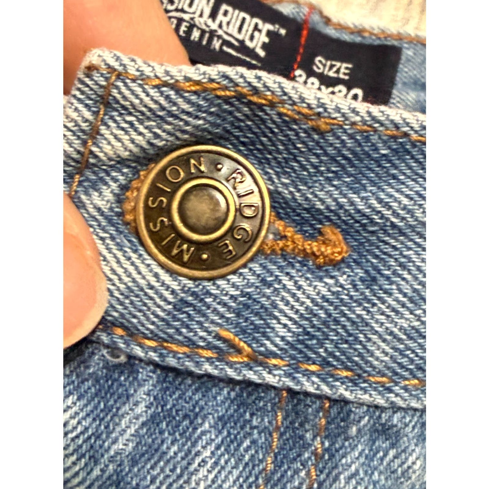 Commission Mission Jeans, Denim, Straight Leg, 5-Pocket, Men's Size 38/30, Blue, 30 Inseam, Regular Rise Size US 38 / EU 54 - 4 Thumbnail