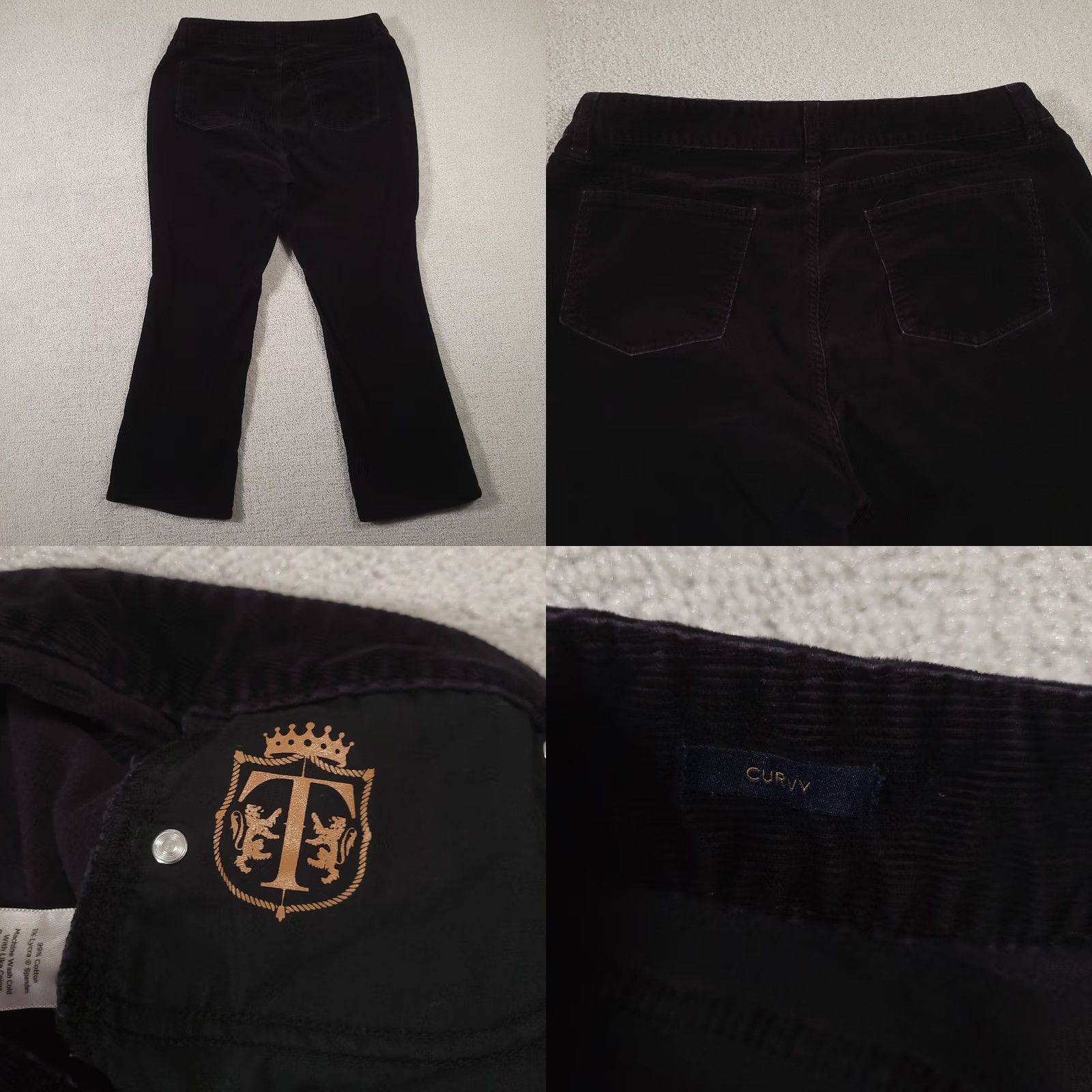 Talbots Talbots Corduroy Pants Women 16P Petite 34x28 Zip Black Bootcut Chino Holiday? No Size 38" / US 16 / IT 52 - 8 Thumbnail