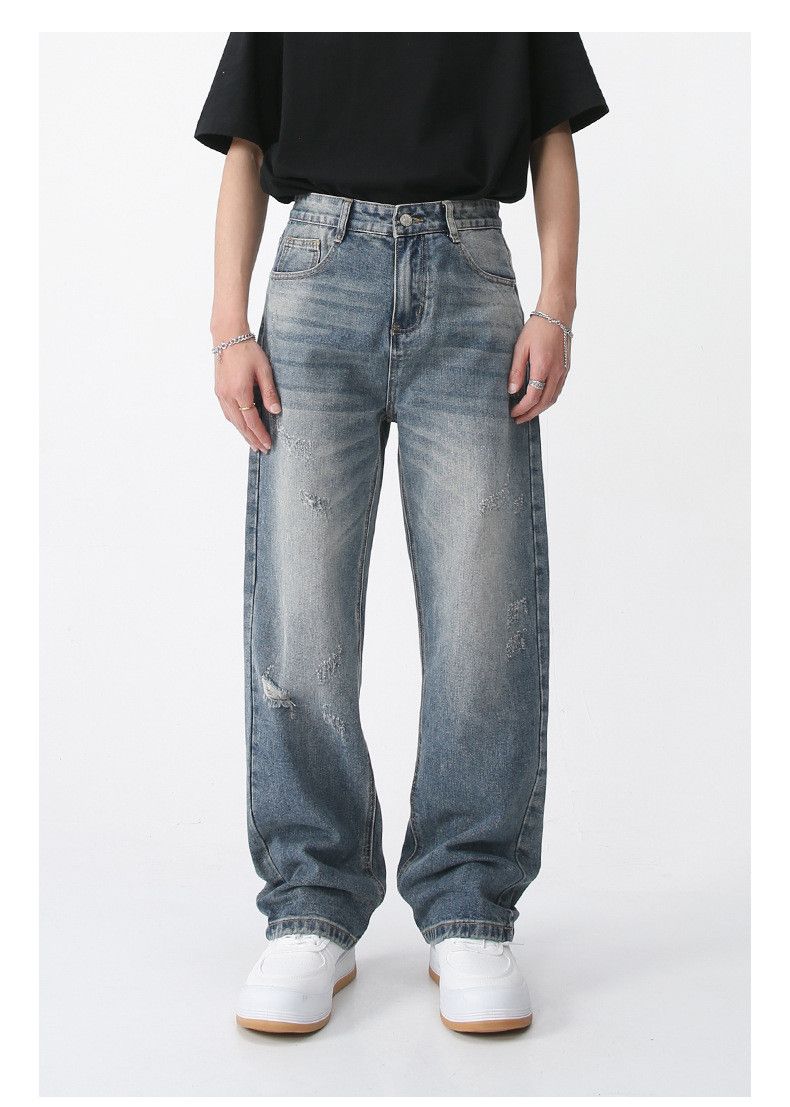 Japanese Brand × Jean Loose straight mid-rise vintage washed jeans Size US 32 / EU 48 - 2 Thumbnail