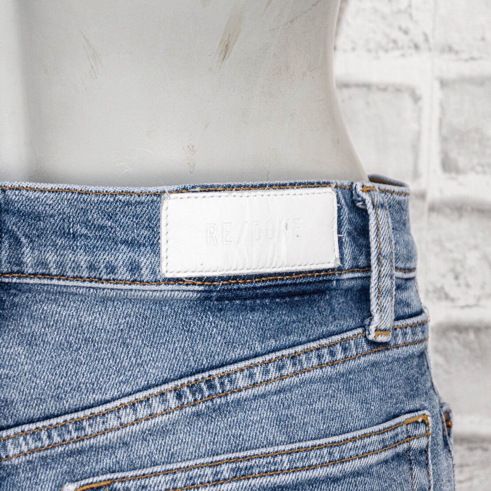 RE/DONE RE/DONE 90s High Rise Ankle Crop Denim Jeans Mid 90s blue Size 28" / US 6 / IT 42 - 12 Thumbnail