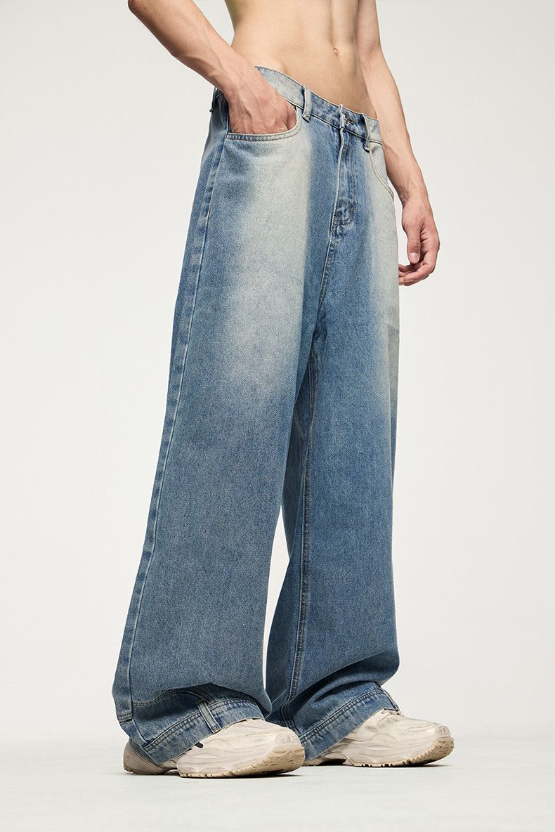 Jean × Vintage High Street Washed Baggy Jeans Pocket Size US 33 - 2 Thumbnail