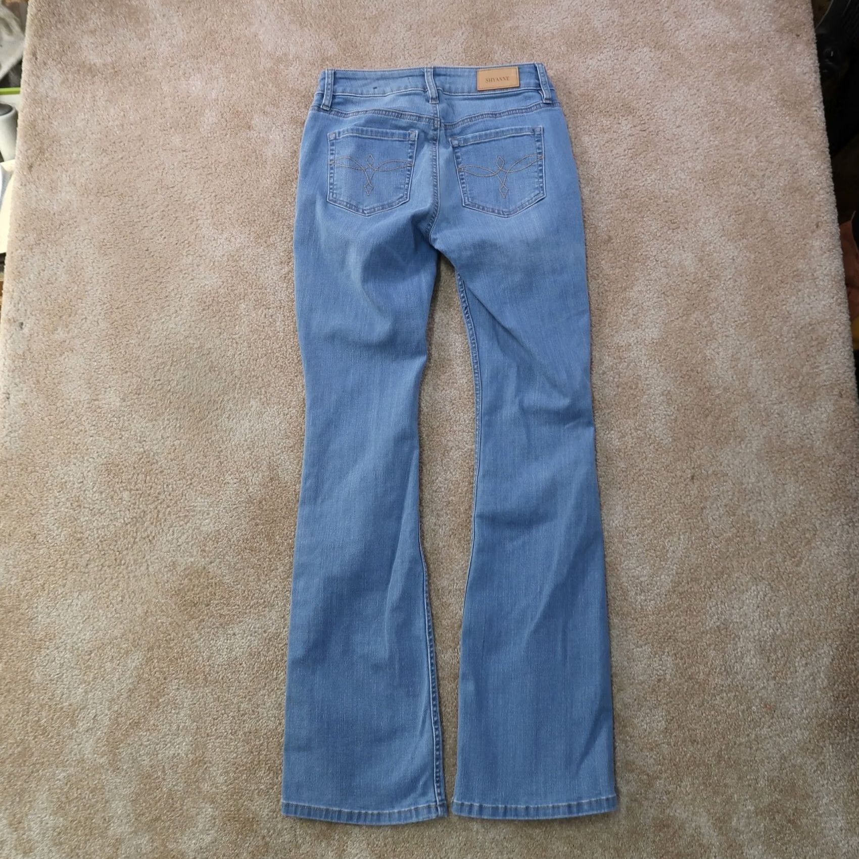 Vintage Shyanne Jeans Womens 28x34 Bootcut Denim Stretch 5-Pocket Medium Blue" Size 28" / US 6 / IT 42 - 6 Thumbnail