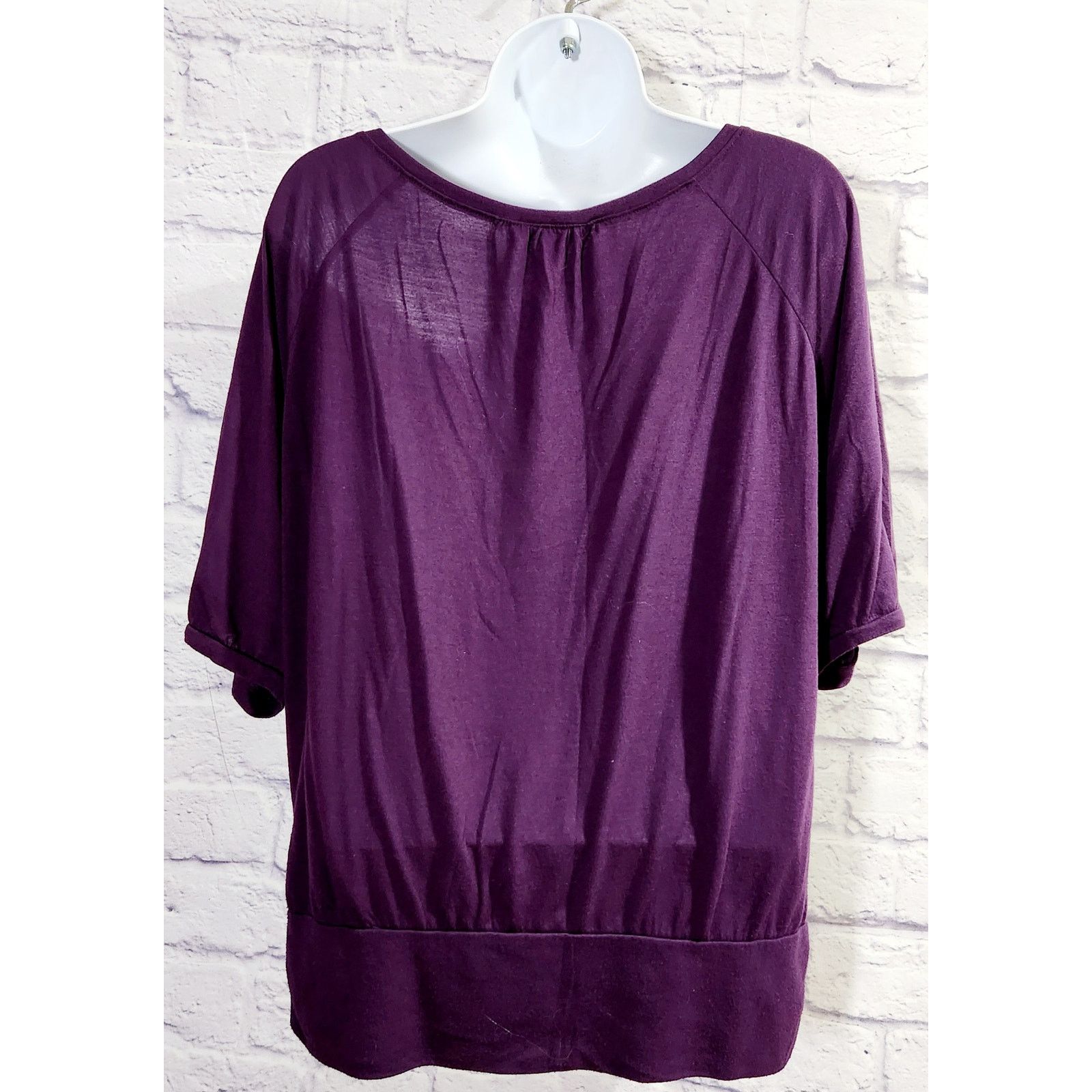 Other American Eagle Outfitters Purple Short BatWing Sleeves Top L Size L / US 10 / IT 46 - 3 Thumbnail