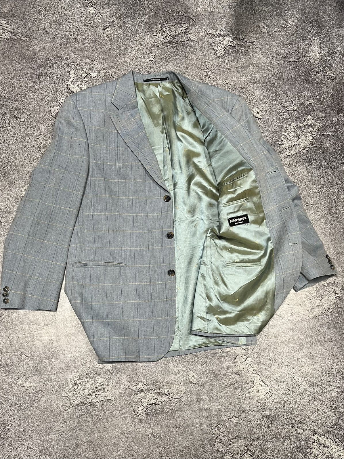 Yves Saint Laurent Yves Saint Laurent pour home blazer blue jacket YSL unisex Size 40R - 1 Thumbnail