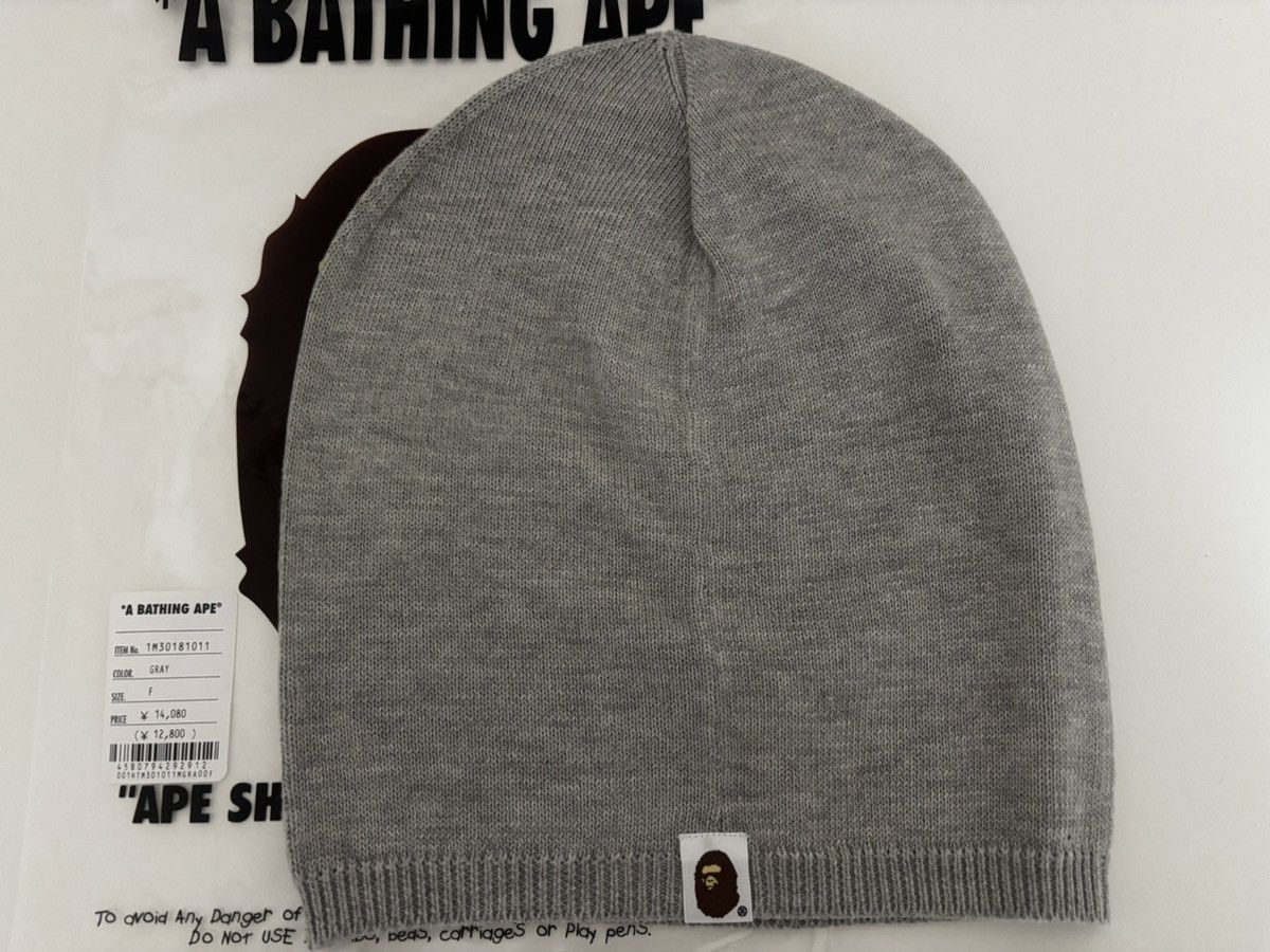 Bape Authentic ape bape crystal shark knit cap beanie gray new Size ONE SIZE - 4 Thumbnail