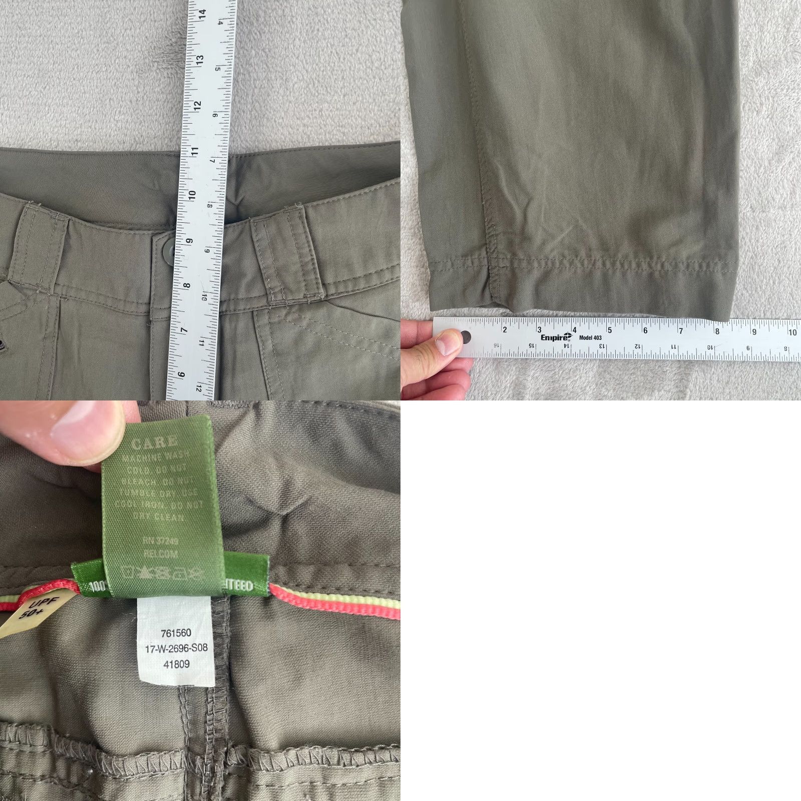 Vintage VINTAGE REI Escalante Hiking Pants Women 10 Green Nylon UPF 50 Ankle Zip Hike Outdoors Size 32" / US 10 / IT 46 - 8 Thumbnail