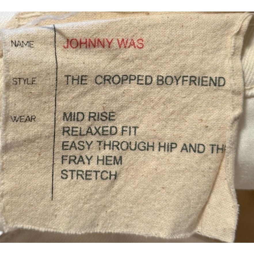 Johnny Was Johnny Was Jeans Women 28 Off White Cropped Boyfriend Size 28" / US 6 / IT 42 - 8 Thumbnail
