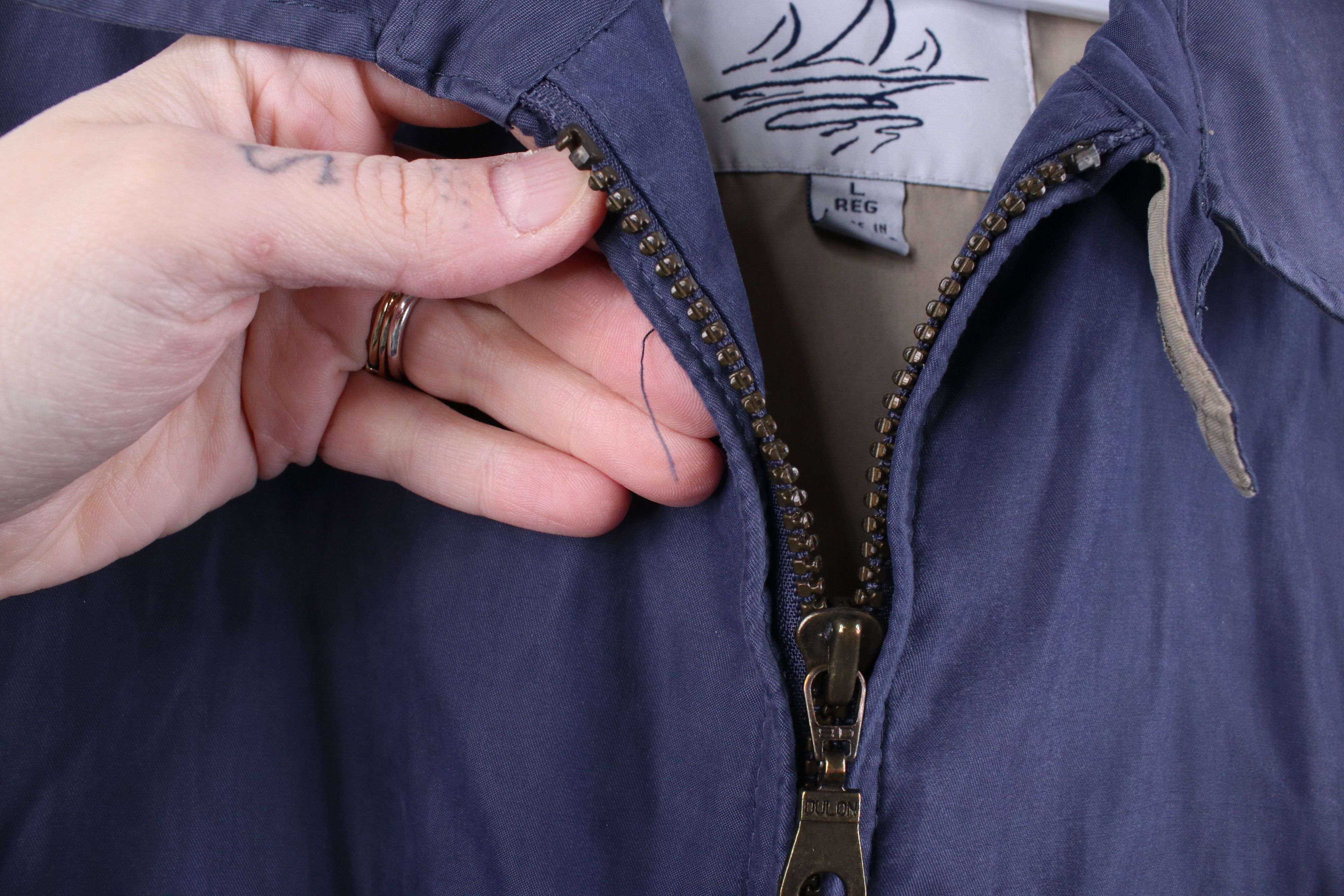 Vintage Vintage 90s Streetwear Full Zip Bomber Jacket Blue Size US L / EU 52-54 / 3 - 4 Thumbnail