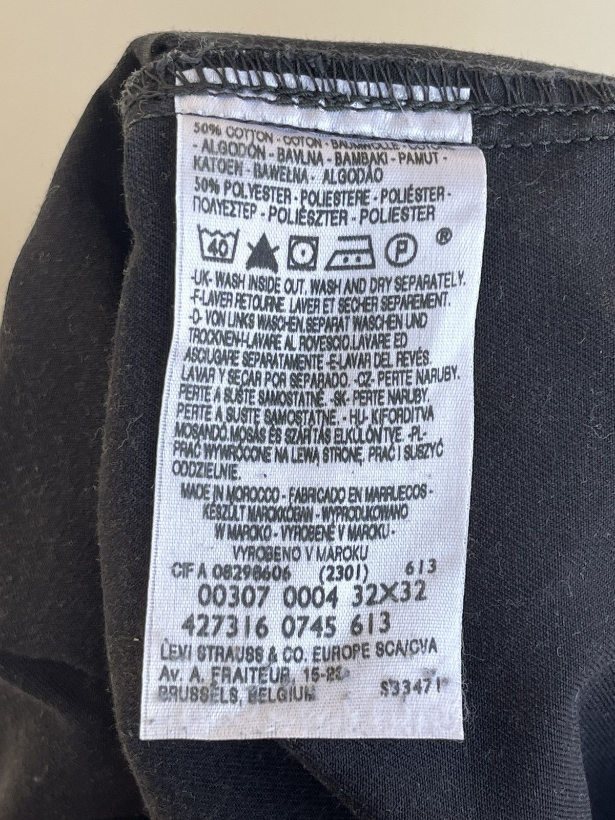 Levi's 307 Sta-Prest Straight Regular Fit Cropped Chino Pants 2000s Size US 32 / EU 48 - 9 Thumbnail