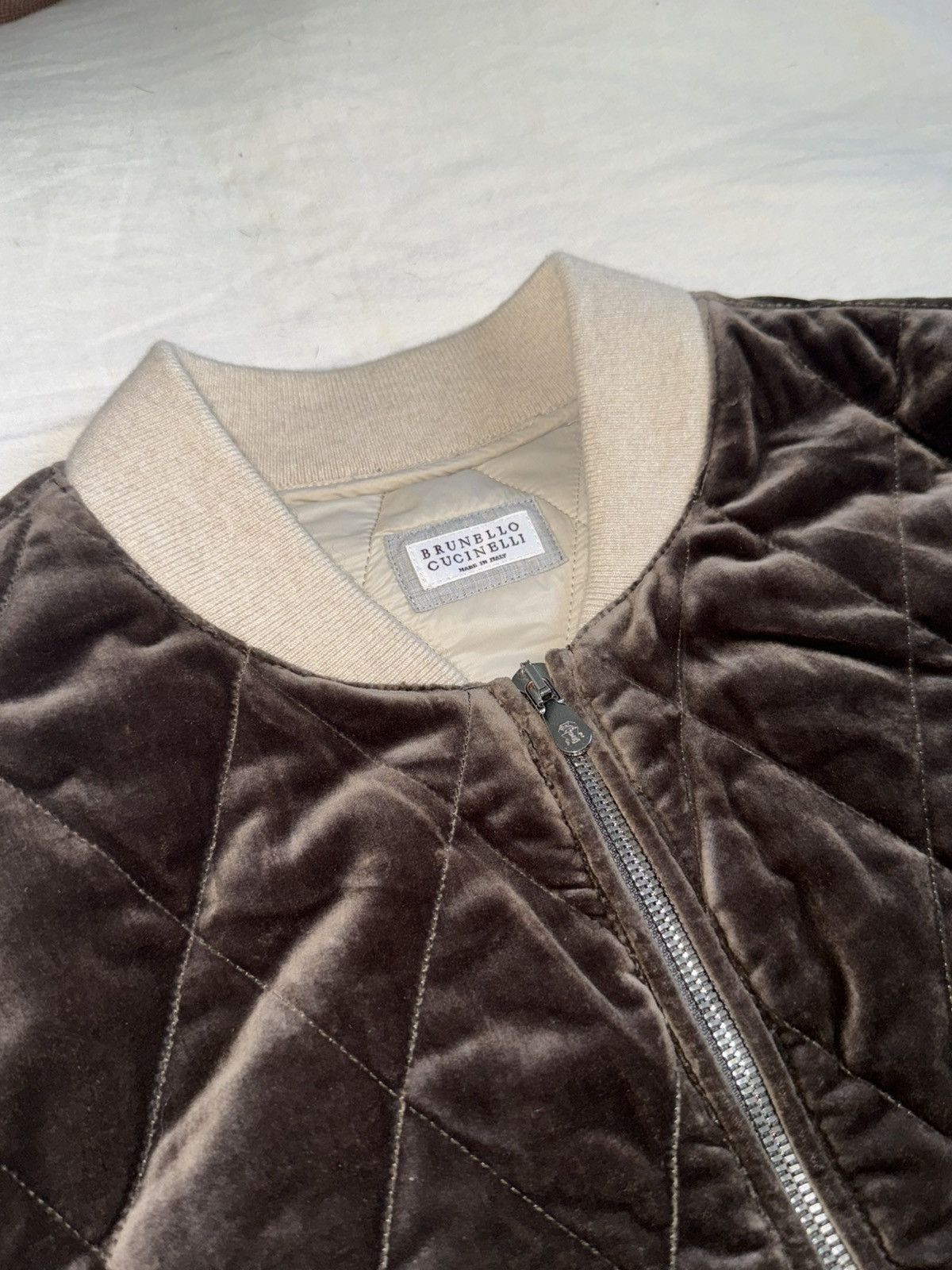 Brunello Cucinelli Brunello cucinelli Brown quilted bomber Size US S / EU 44-46 / 1 - 4 Thumbnail