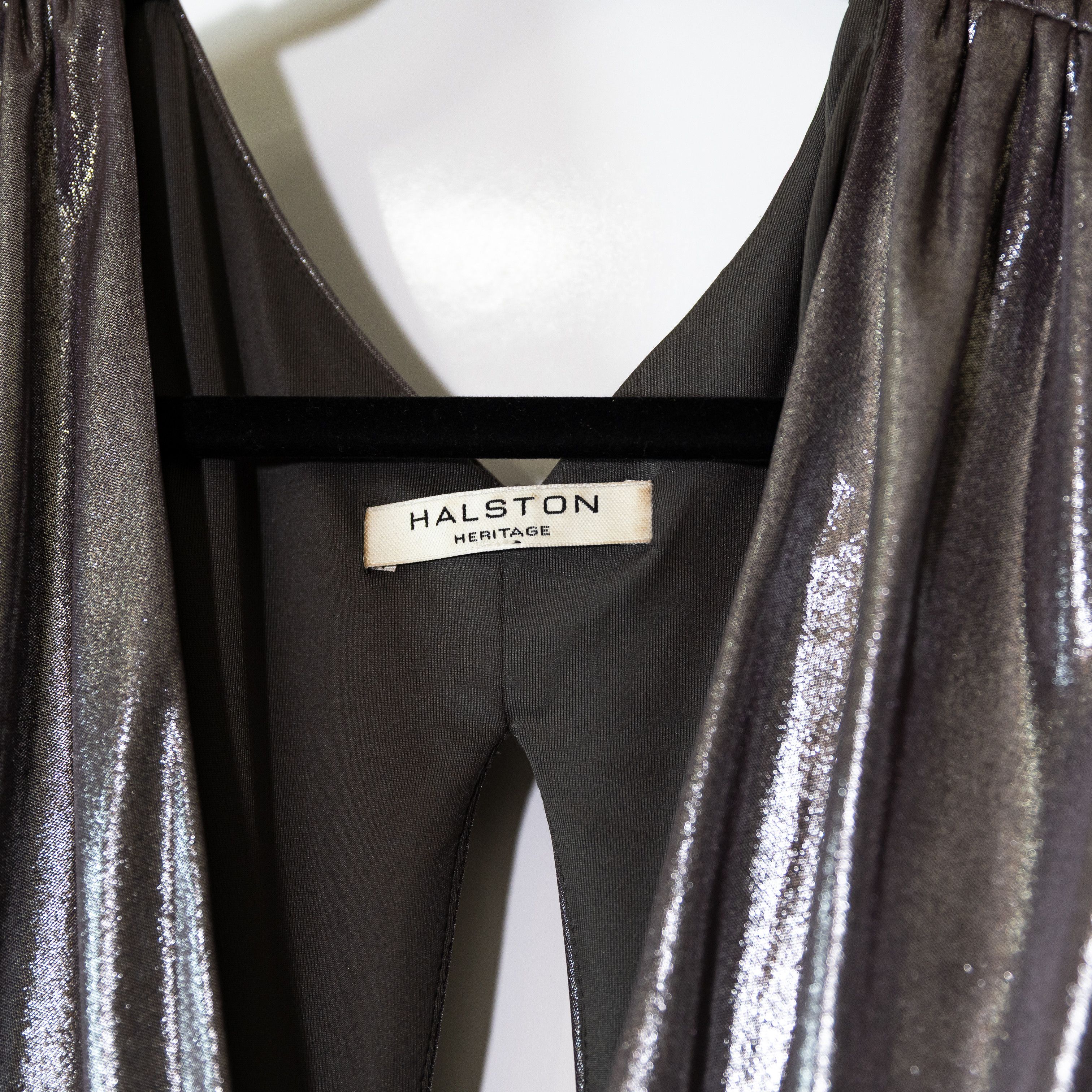 Halston Halston Heritage Silver Metallic Gunmetal Size L / US 10 / IT 46 - 2 Thumbnail