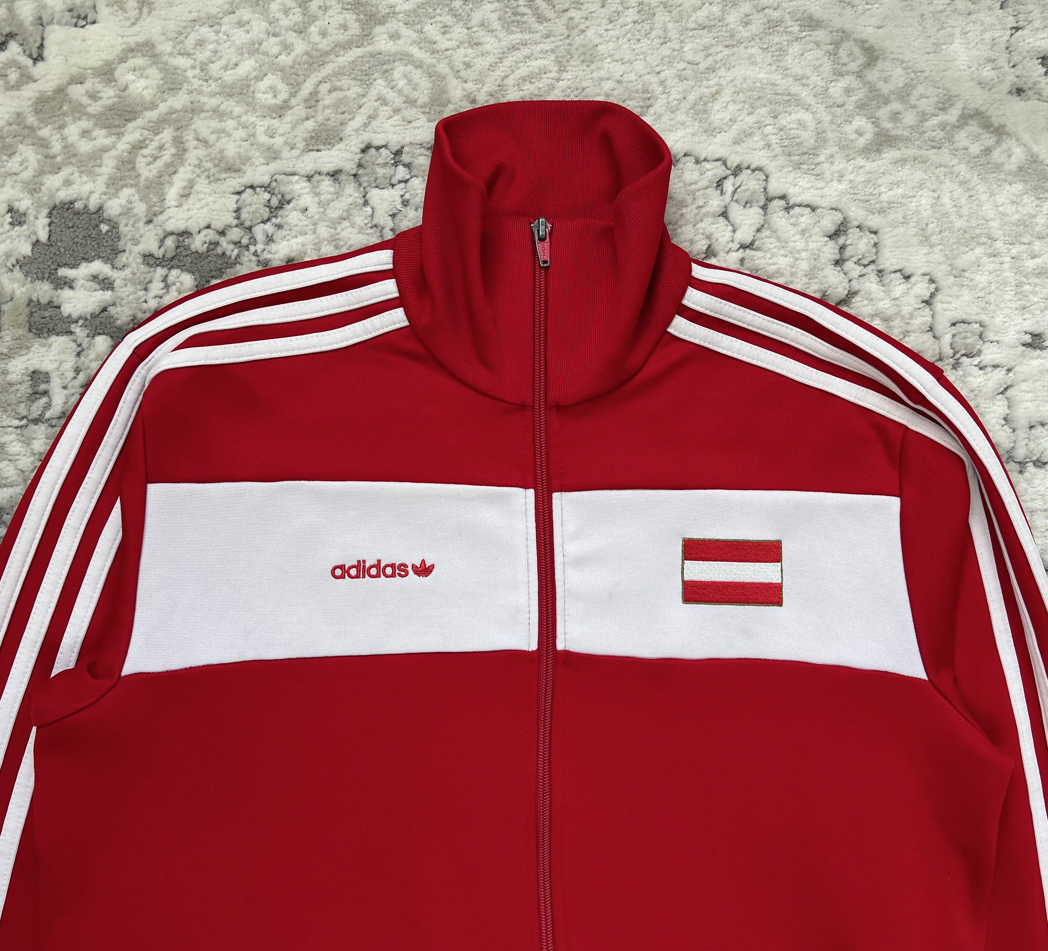 Adidas Adidas Originals Austria Euro 2008 Track Jacket Red Trefoil Size US M / EU 48-50 / 2 - 8 Thumbnail