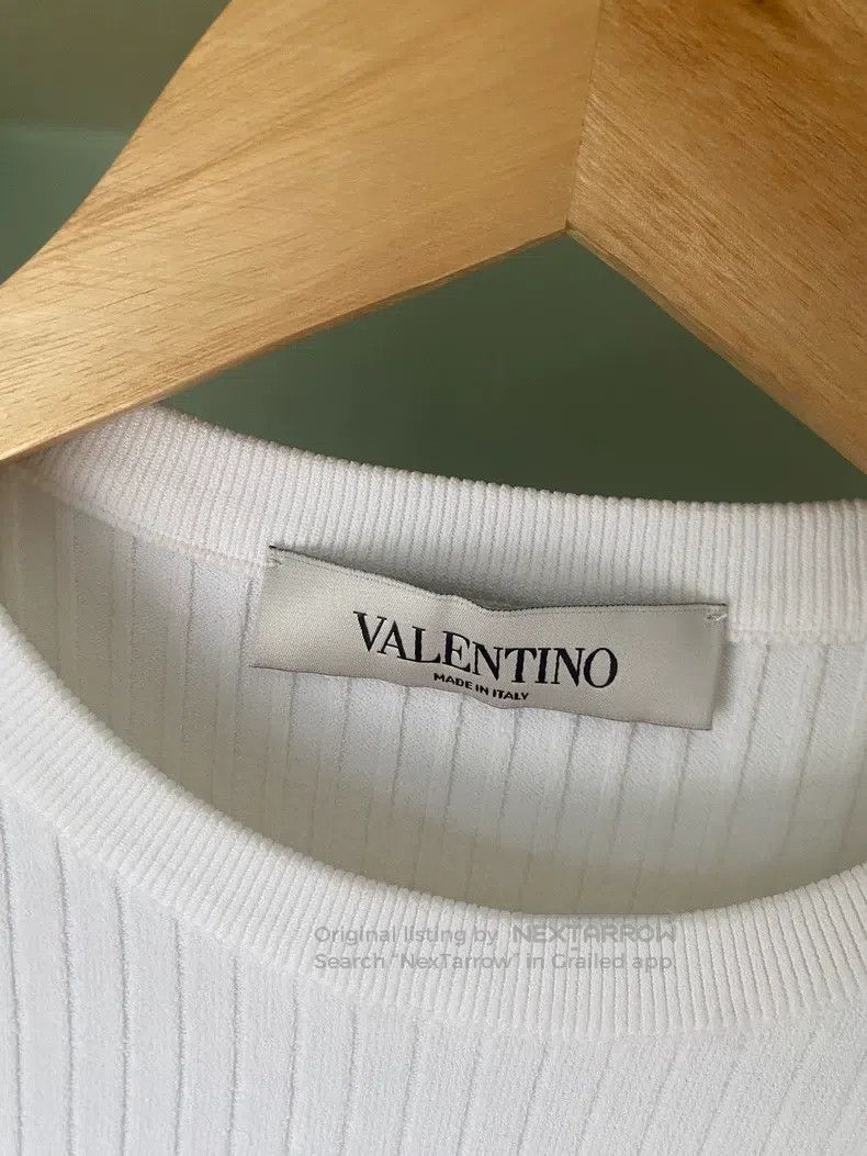 Valentino Valentino White knitwear Size L / US 10 / IT 46 - 2 Thumbnail