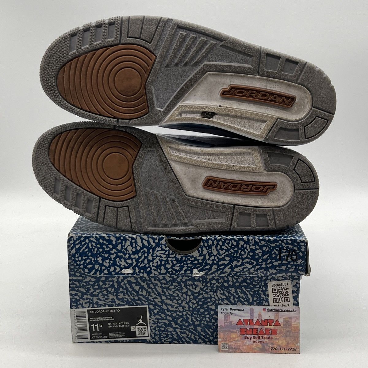 Jordan Brand Air Jordan 3 Washington Wizards Size US 11.5 / EU 44-45 - 8 Thumbnail