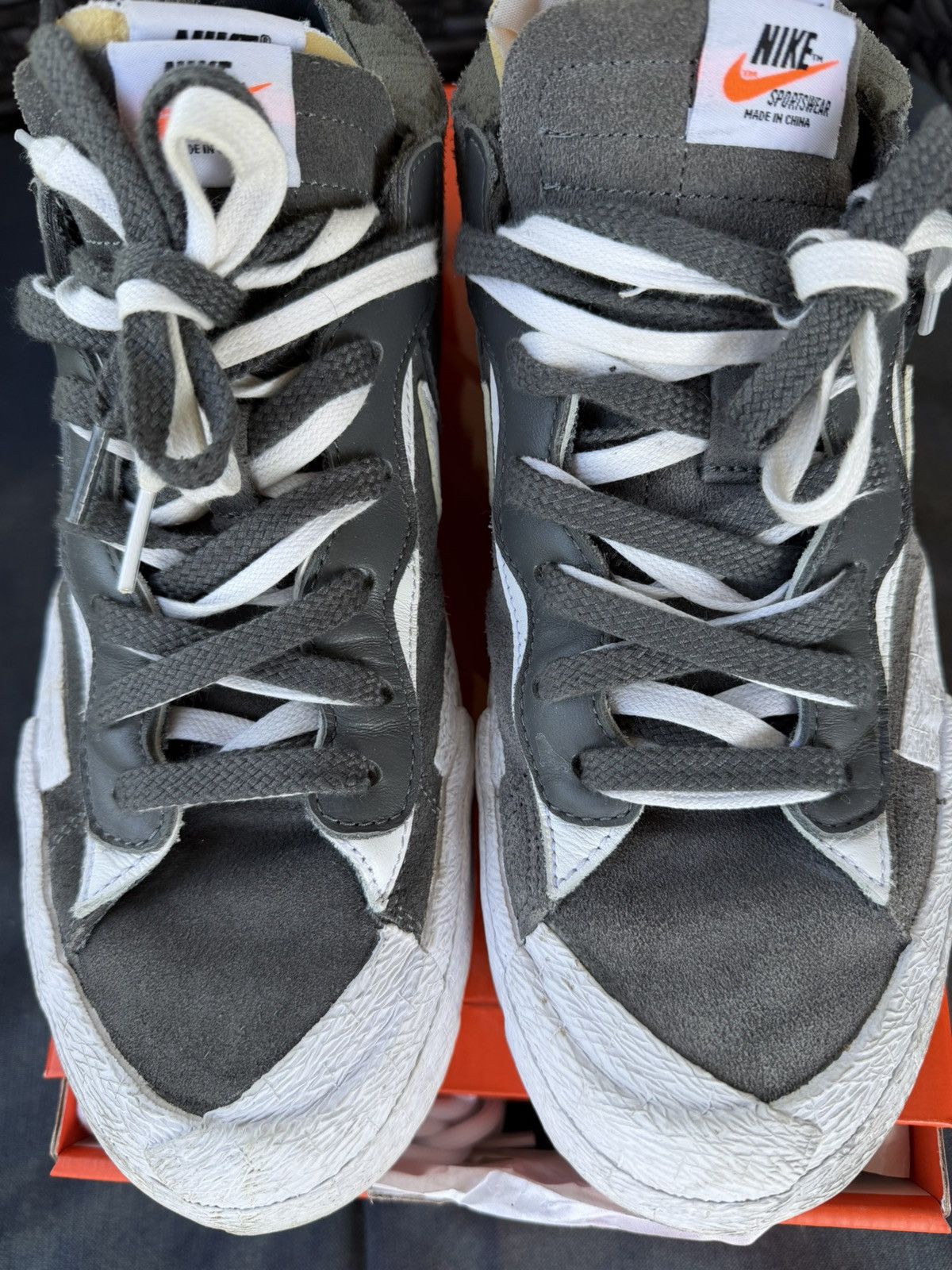 Nike × Sacai Nike x Sacai Blazer Low Dark/Grey/Black/White Size US 10.5 / EU 43-44 - 8 Thumbnail