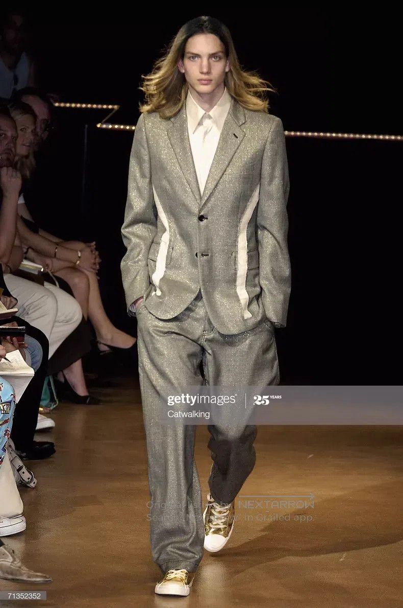 Comme des Garcons Comme des Garcons Wool Silver Thread Patchwork Coat Size US M / EU 48-50 / 2 - 9 Thumbnail