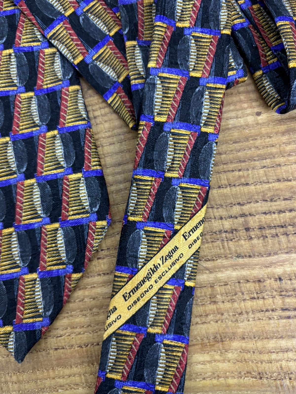 Ermenegildo Zegna Vintage Ermenegildo Zegna Exclusive Design Silk Tie Size ONE SIZE - 3 Thumbnail