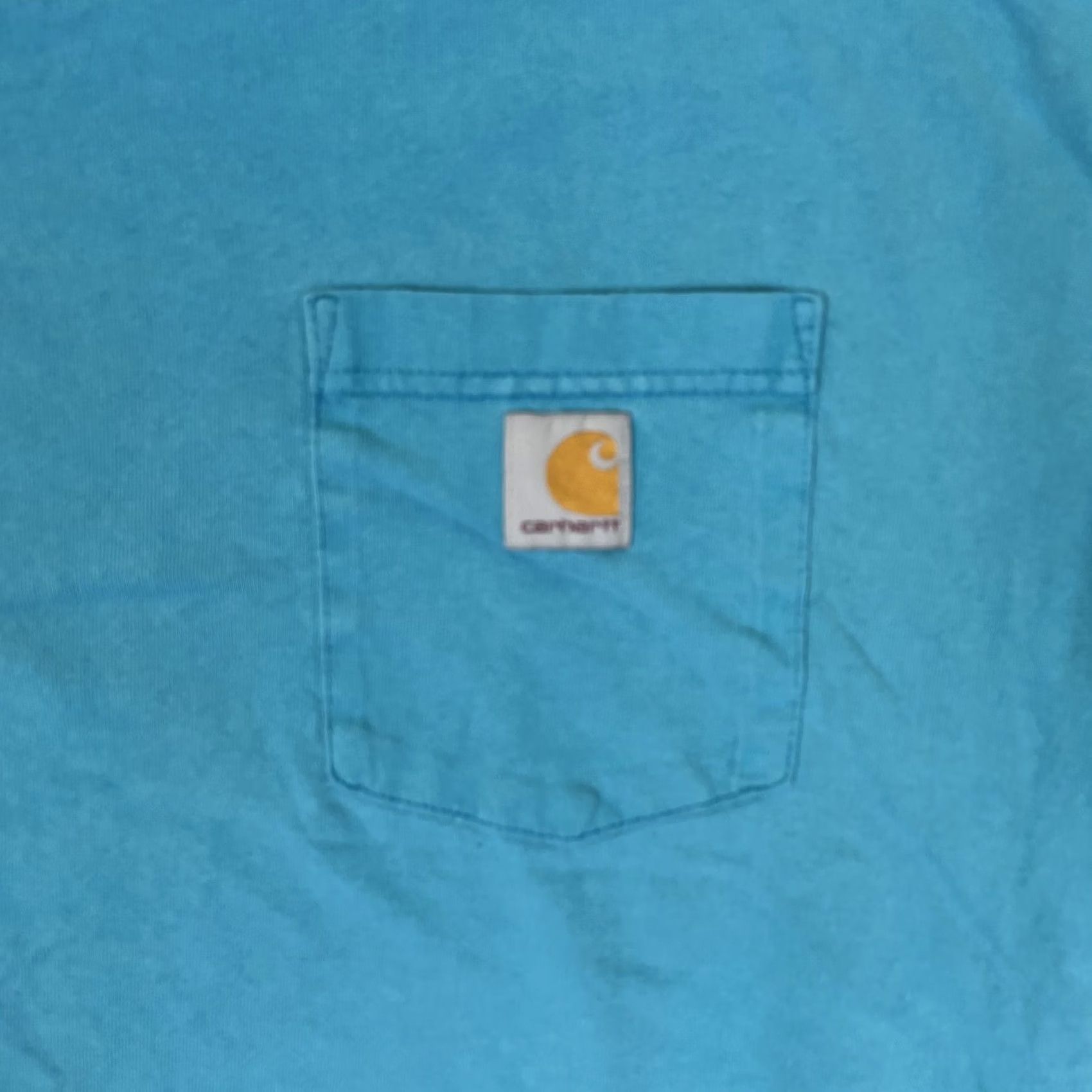 Carhartt VINTAGE Carhartt T-Shirt Pocket Tee 90s K87 Blue XL Tall Men Mens Short Sleeve Crew Neck Shirt Size US XL / EU 56 / 4 - 2 Thumbnail
