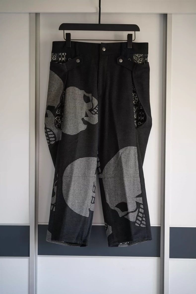 Yohji Yamamoto Yohji Yamamoto Skull Print Wide Leg Pants-2505 Size US 30 / EU 46 - 1 Thumbnail
