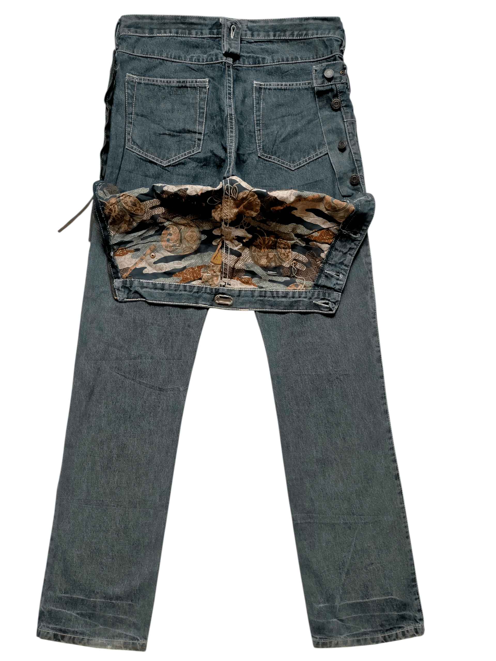 Le Grande Bleu (L.G.B.) 🔥Rare Dog House Double Waist Buckleback Black jeans Size US 32 / EU 48 - 1 Thumbnail