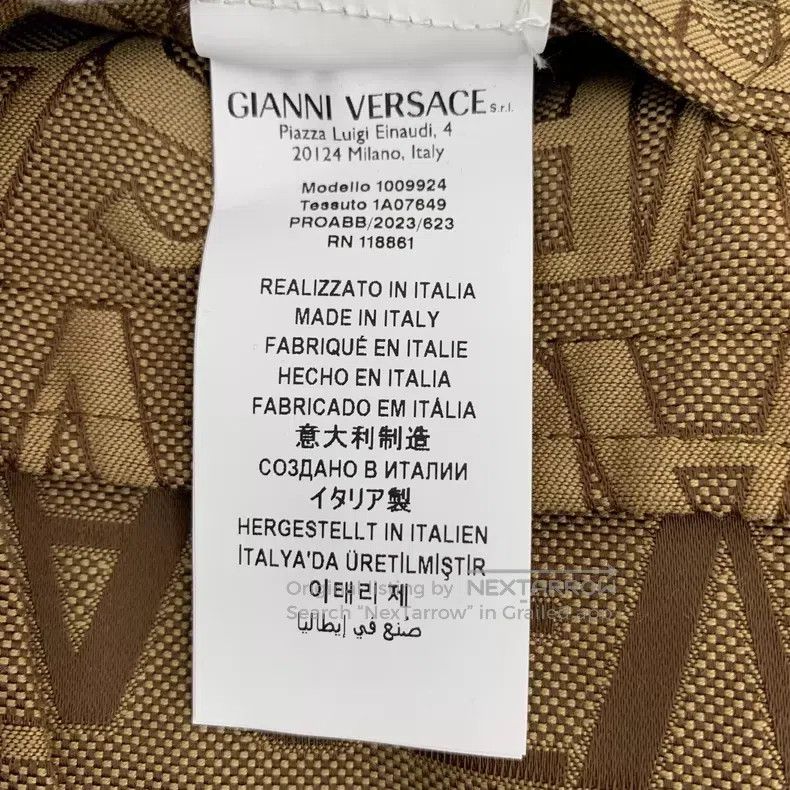 Versace Versace Brown logo lettering printed with lapels, single-b Size US XL / EU 56 / 4 - 8 Thumbnail