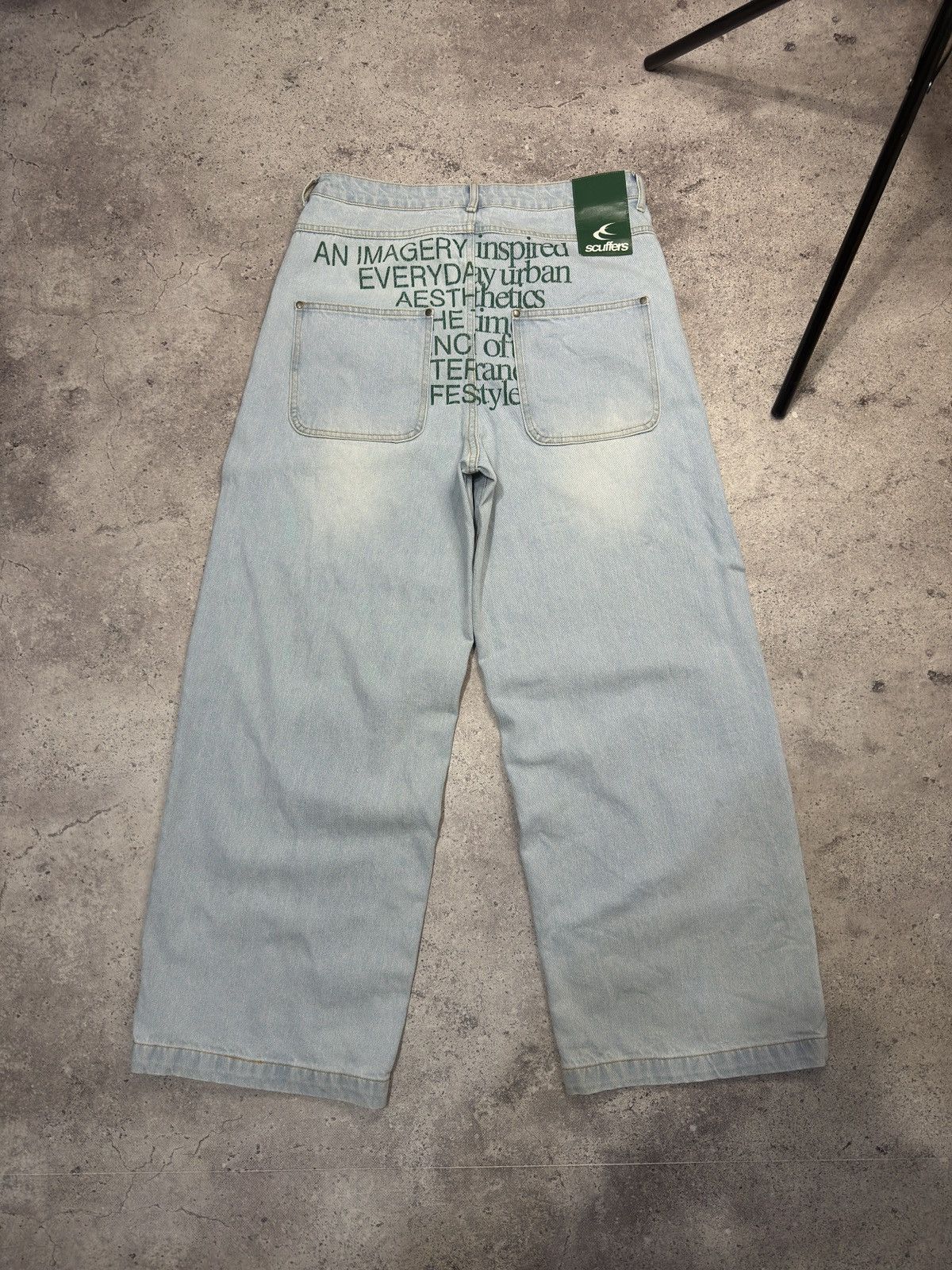 Scuffers Baggy Printed Y2k Style Jeans